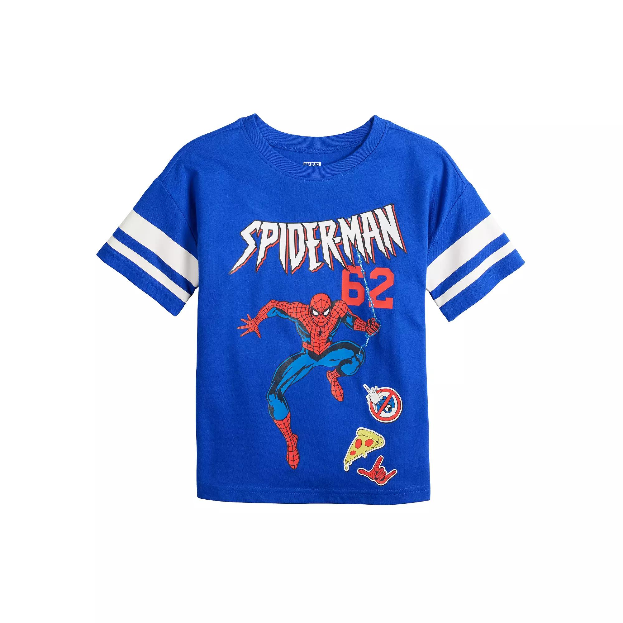 Boys 4-12 Jumping Beans® Marvel Spider-Man 62 Varsity Tee, Boy's, Blue Spiderman Product Image