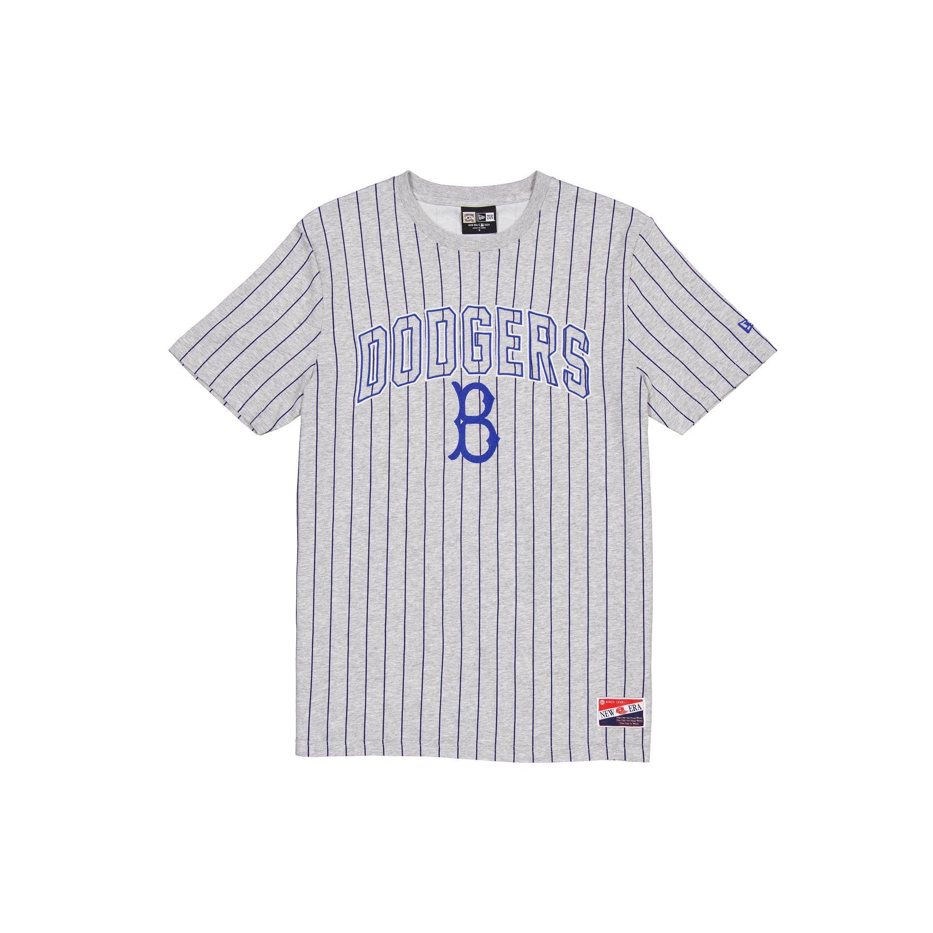 Brooklyn Dodgers Throwback Gray Pinstripe T-Shirt Male Product Image