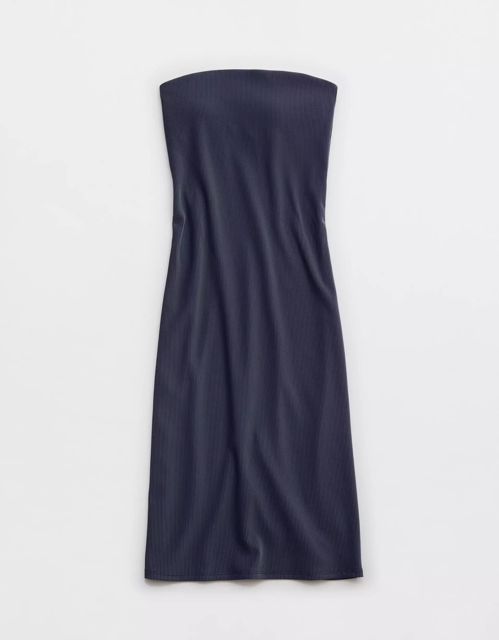OFFLINE By Aerie Stripe Rib Night Out Midi Tube Dress Product Image