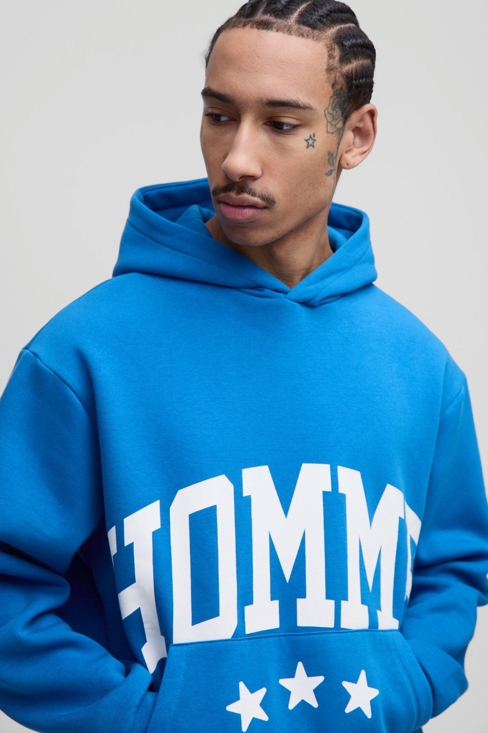 Oversized Boxy Homme Hooded Tracksuit | boohooMAN USA Product Image