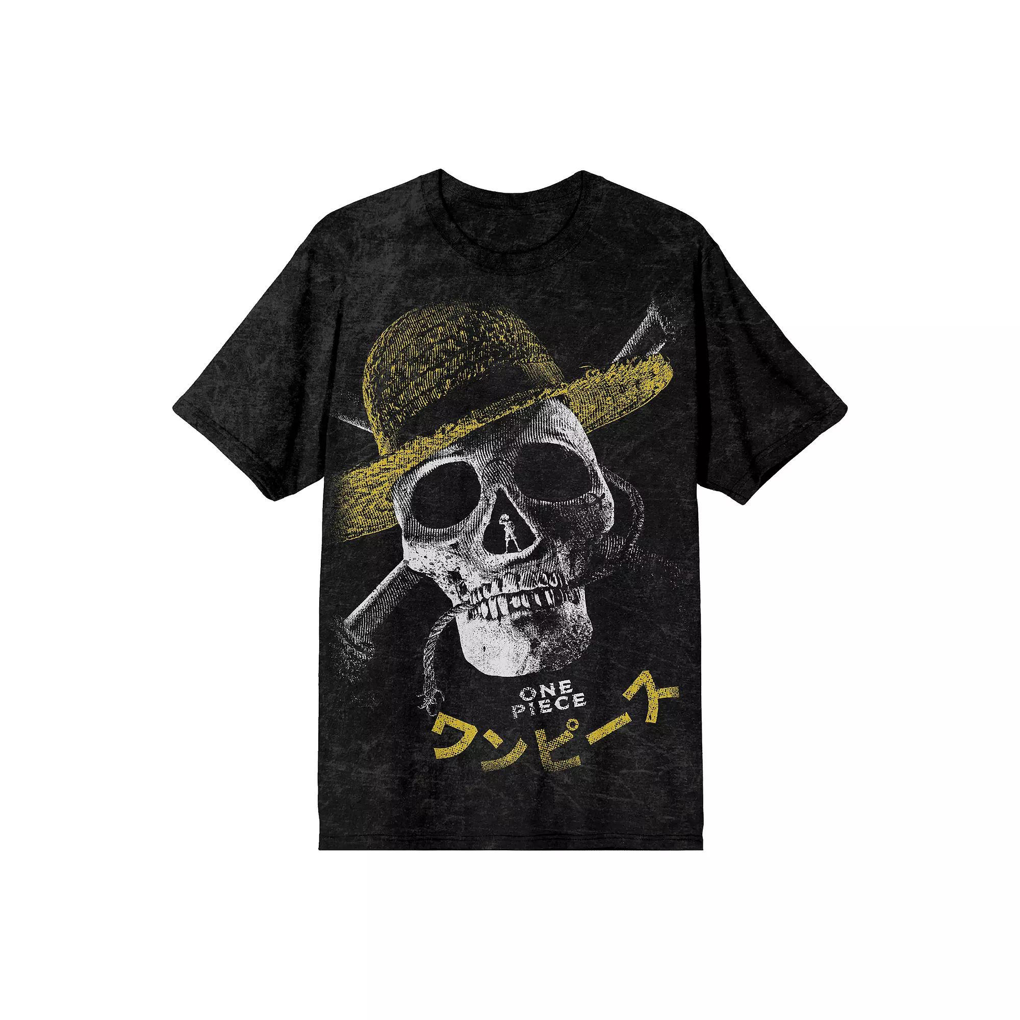 Men's One Piece Live Action Graphic Tee, Size: Large, Black Product Image