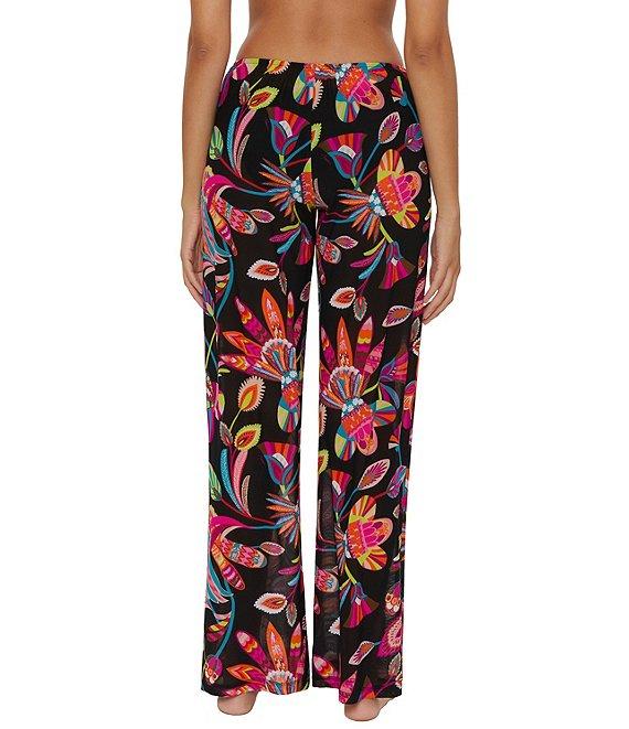 Trina Turk Luminary Printed Front Tie V-Waist Swim Cover-Up Pants Product Image