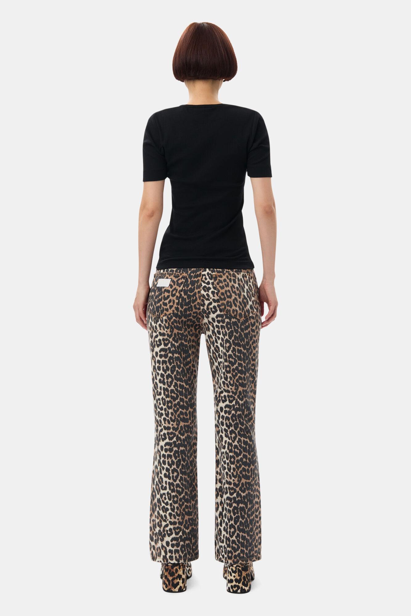 Black Soft Cotton Rib Short Sleeve T-Shirt Product Image