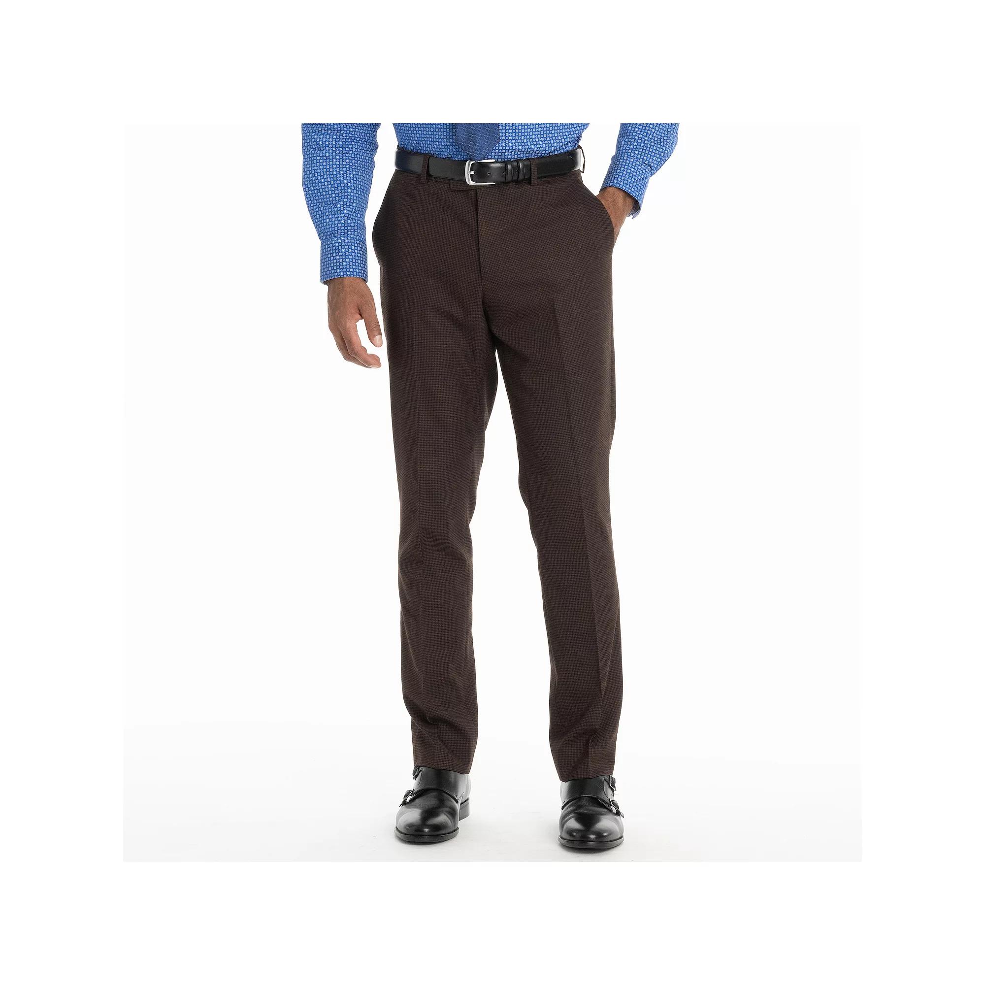 Mens Nick Graham Bowery Slim Fit Suit Pants Red Tic Weave Product Image