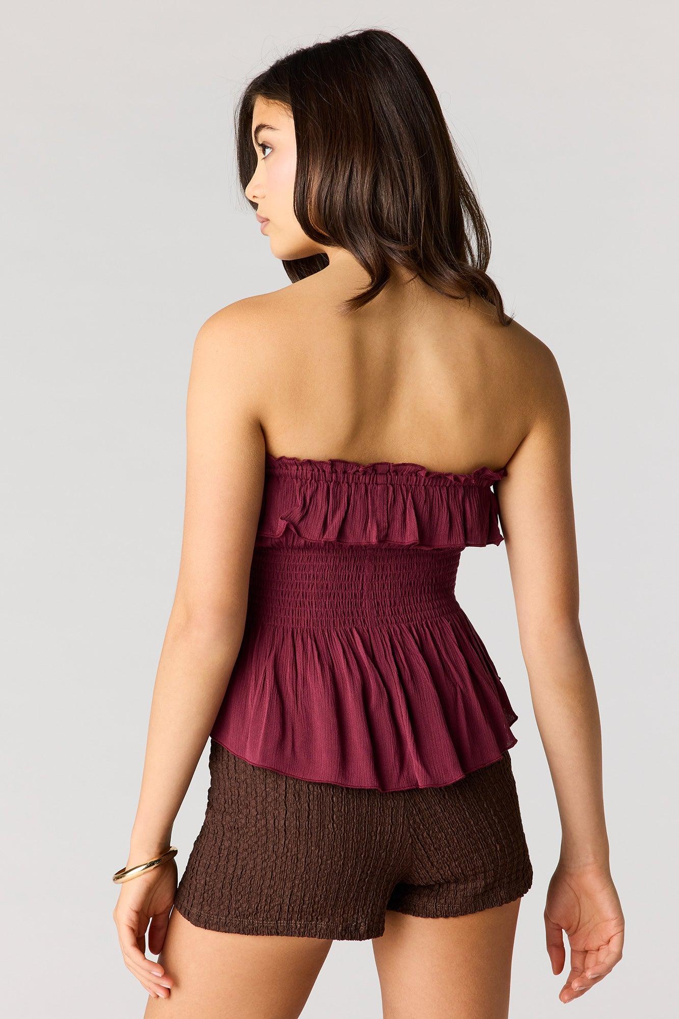 Ruffle Tube Top Female Product Image