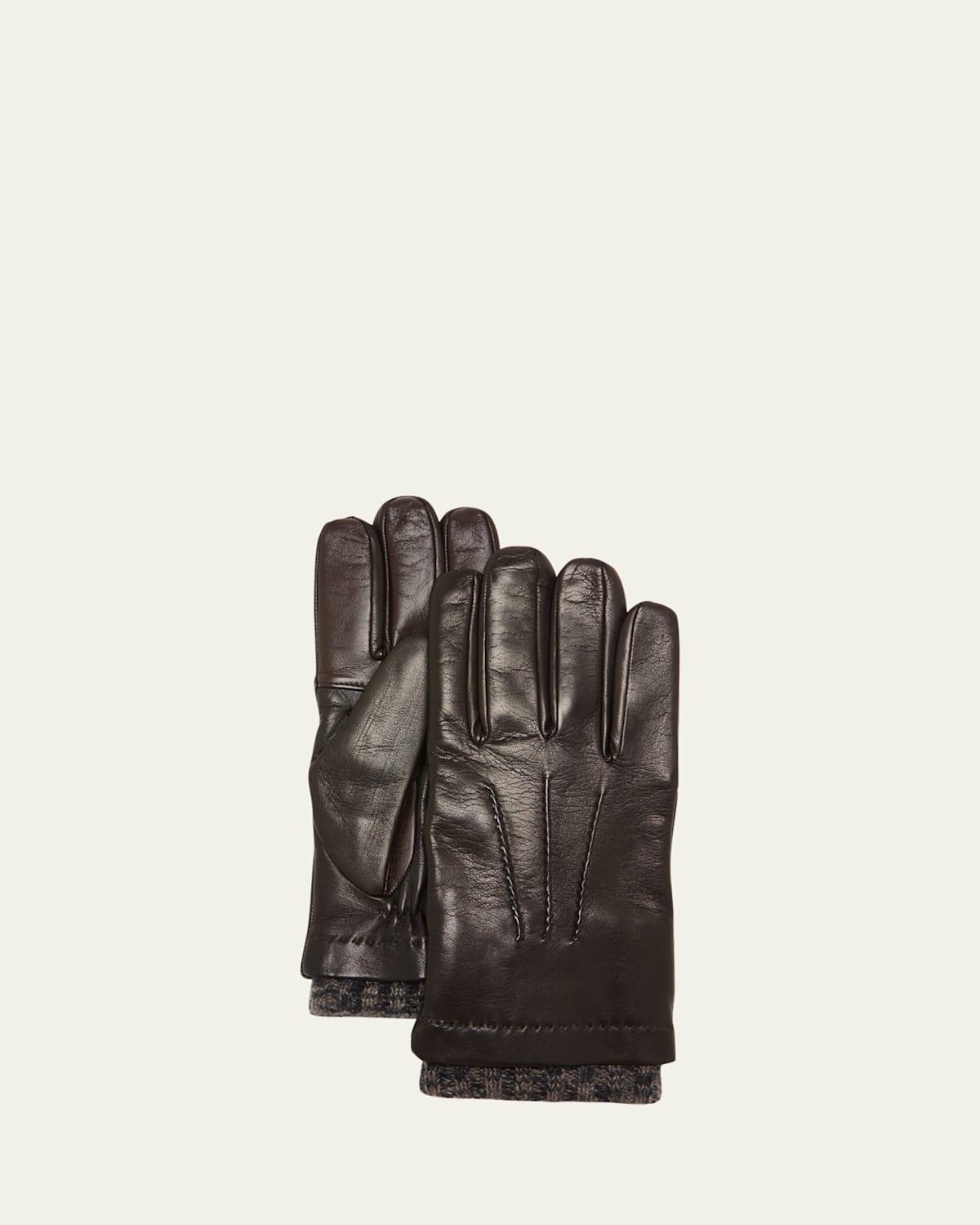 Mens Cashmere-Lined Napa Leather Gloves Product Image