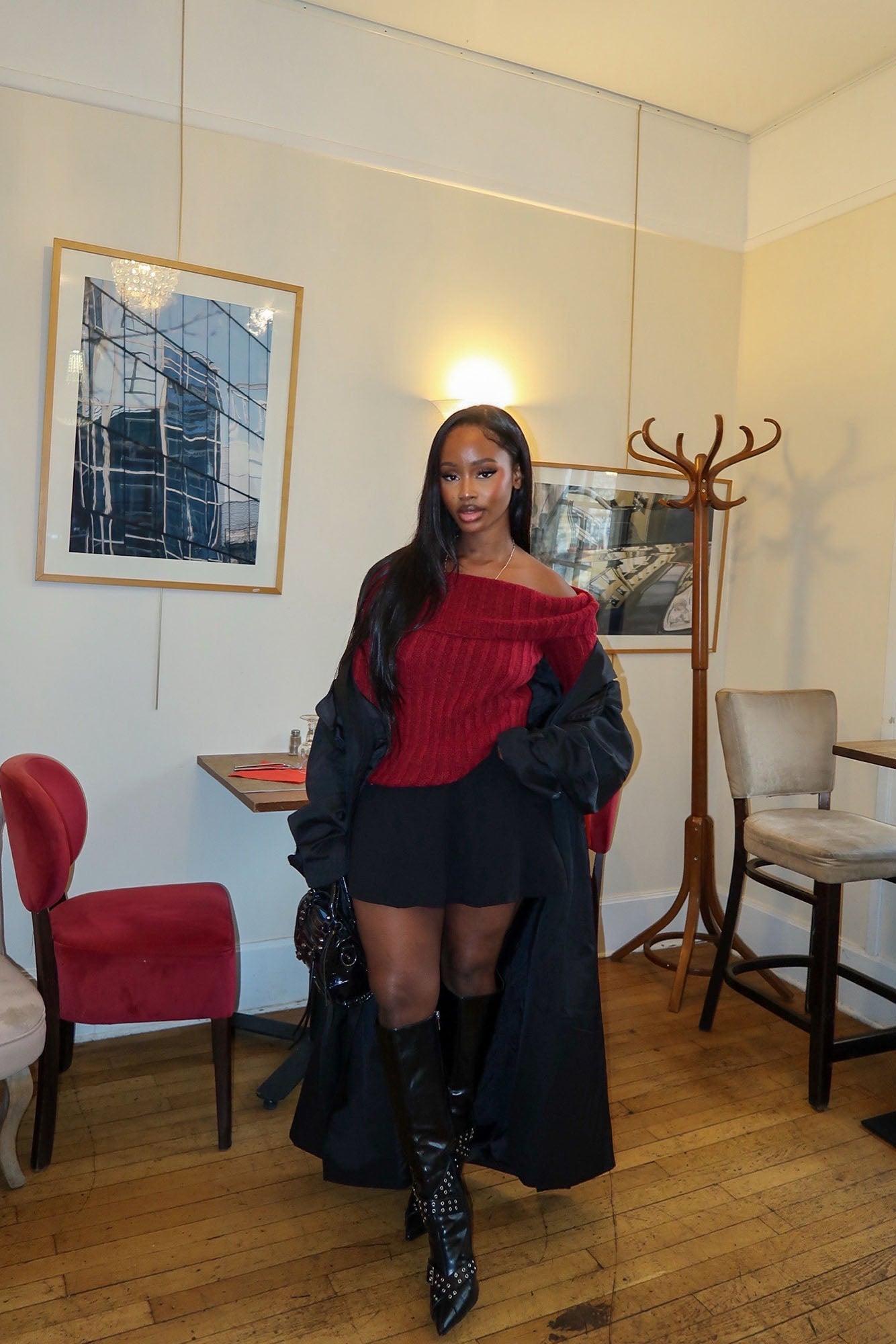 Take Me To A Place Skort - Black Product Image