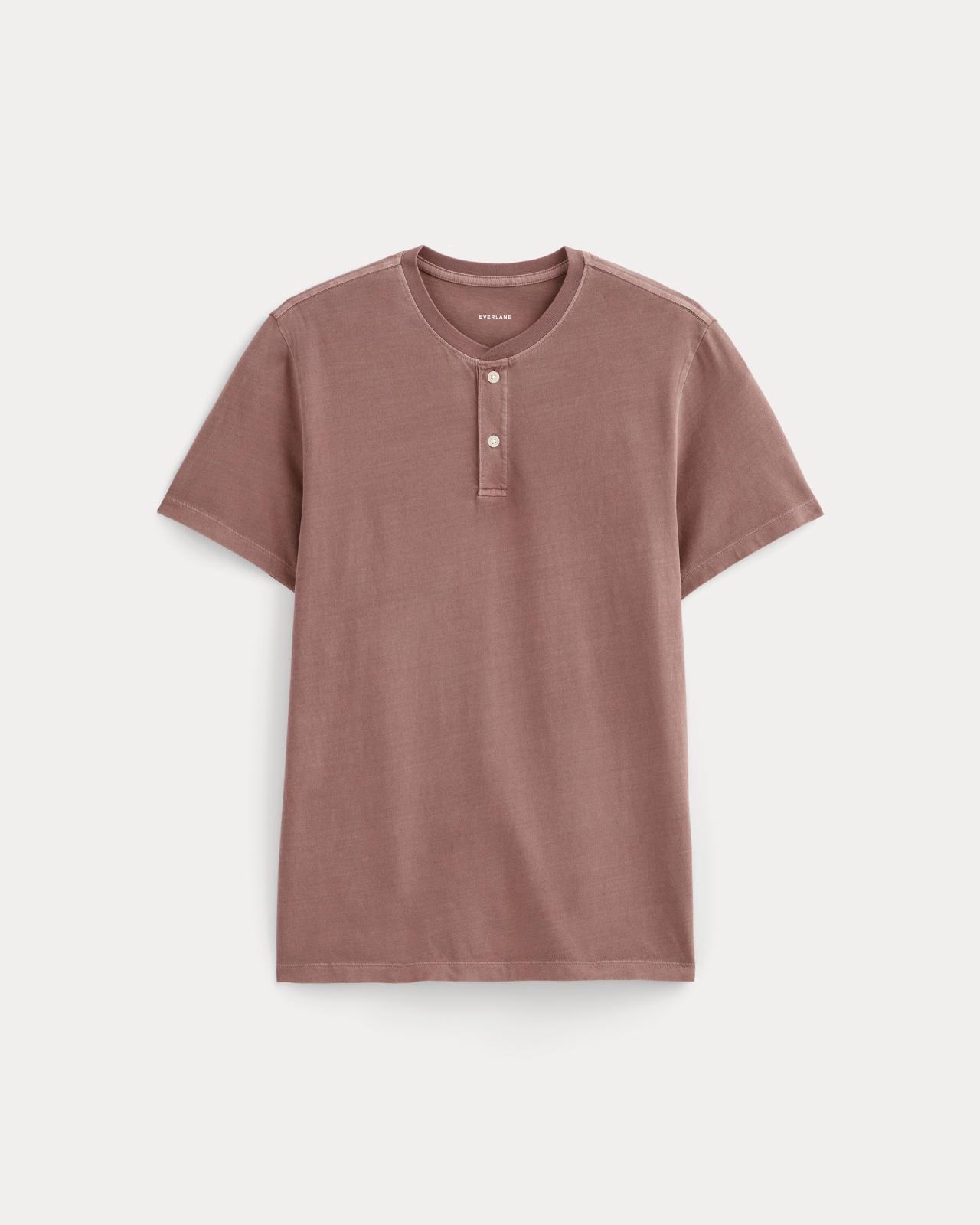 The Essential Organic Garment-Dyed Henley Product Image