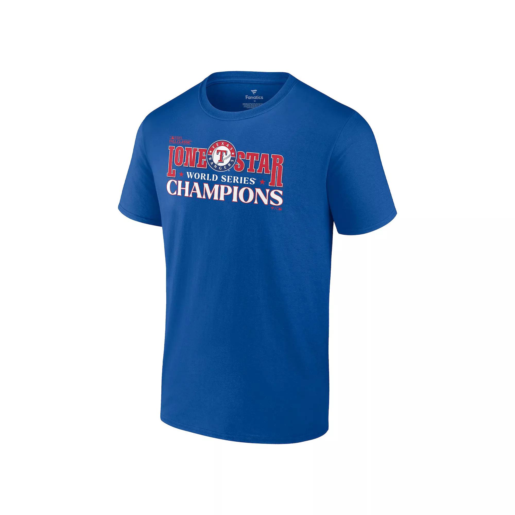 Men's Texas Rangers World Series Champions Hitting Streak Graphic Tee, Size: Large, Blue Product Image