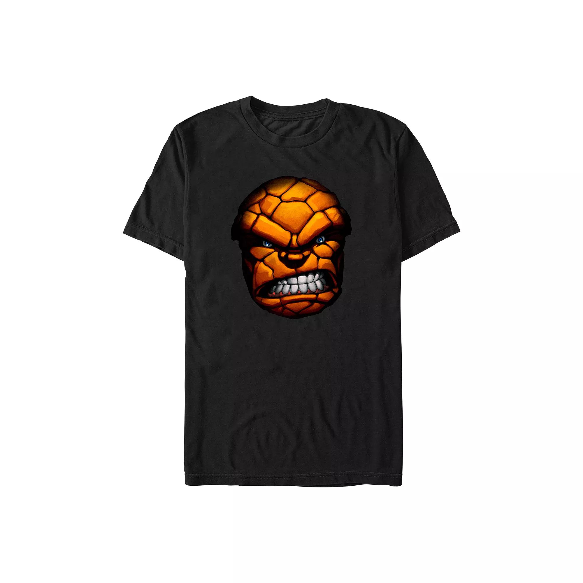 Big & Tall Marvel Fantastic Four The Thing Angry Face Graphic Tee, Men's, Size: Medium Tall, Black Product Image