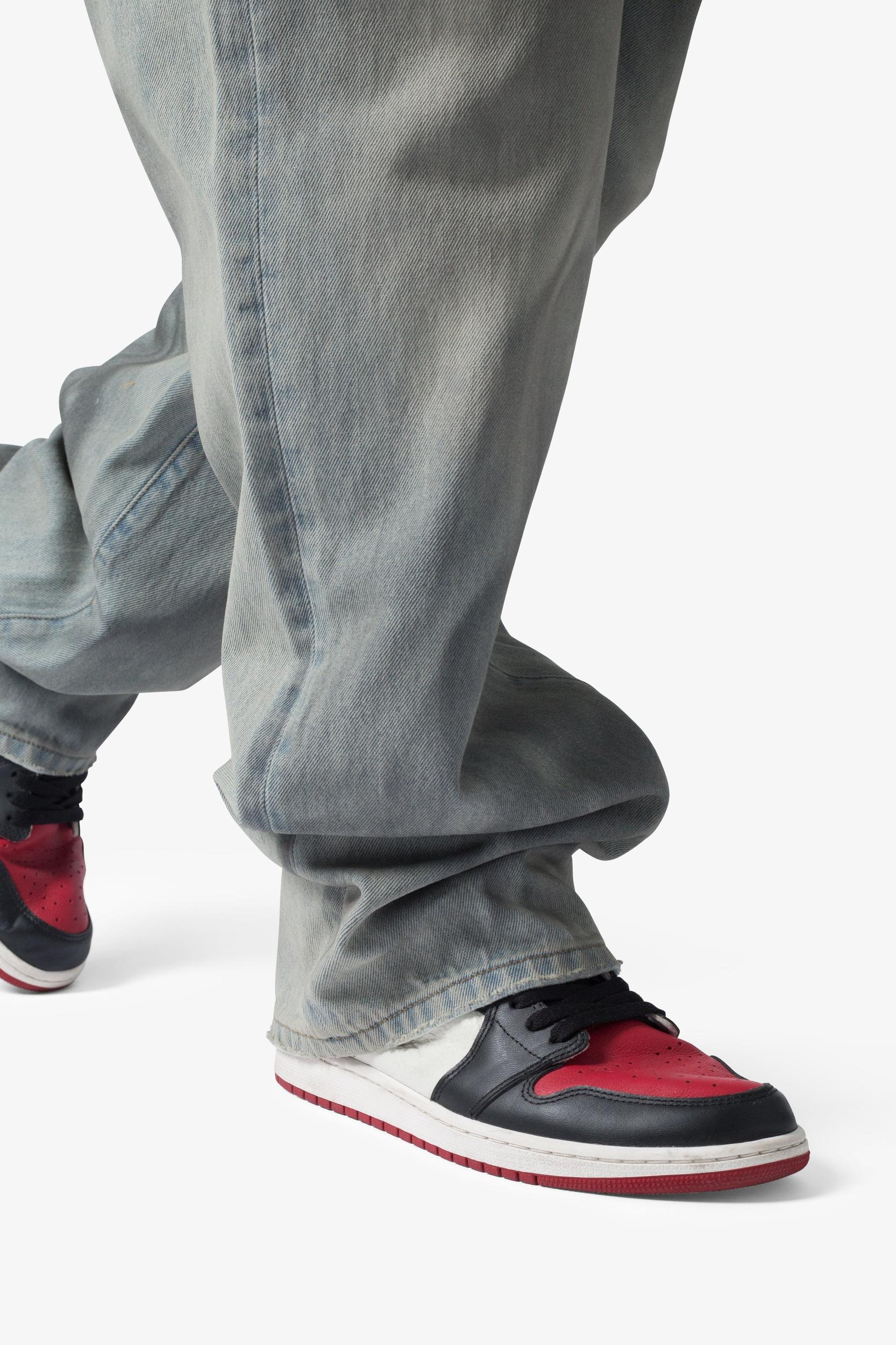 Ultra Baggy Oil Stain Denim - Vintage Blue Product Image