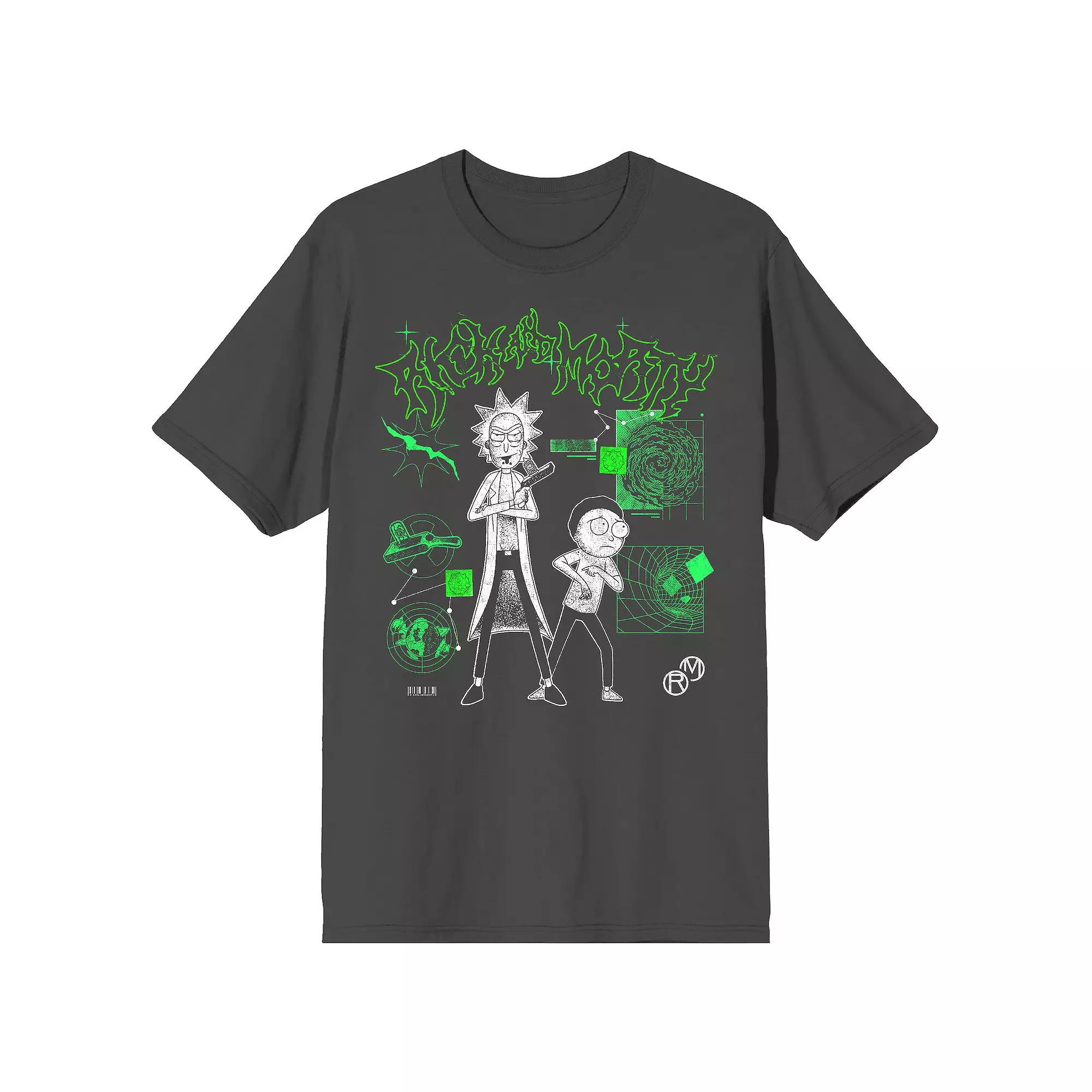 Men's Rick and Morty Portal Math Short Sleeve Graphic T-Shirt,  Product Image