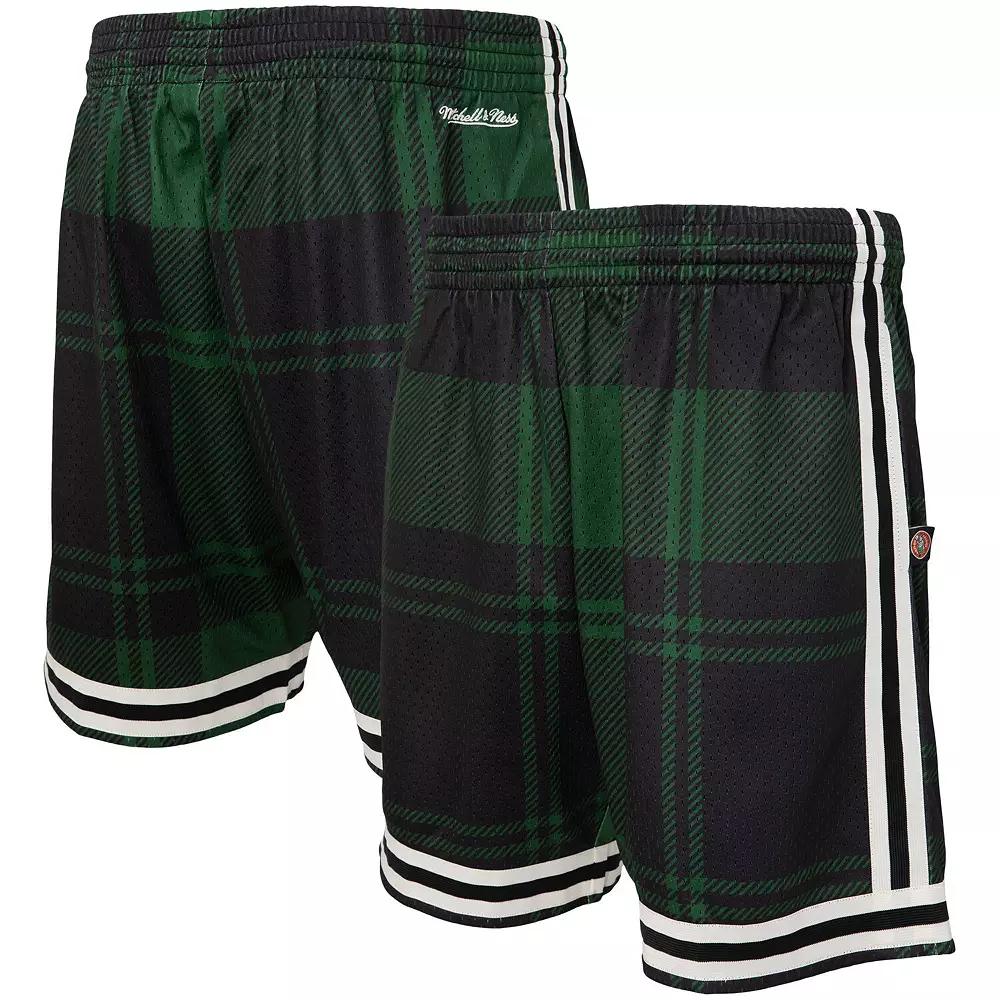 Men's Mitchell & Ness x Uninterrupted Kelly Green/Black Boston Celtics Hardwood Classics Swingman Shorts, Size: 2XL Product Image
