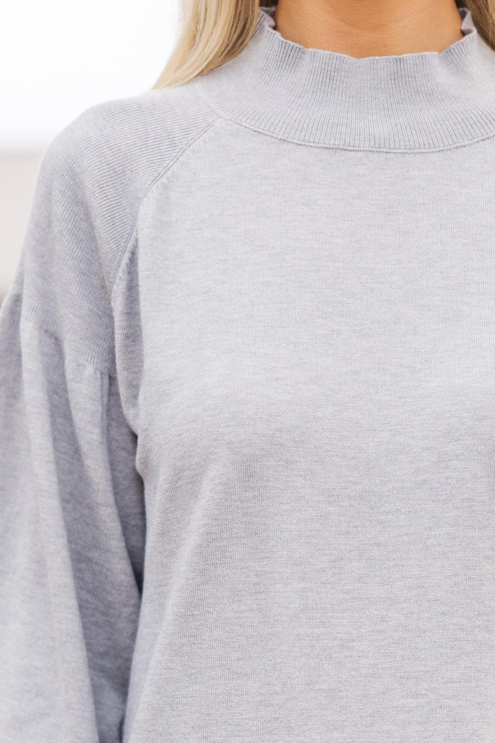 Where You Are Gray Sweater Dress Female Product Image