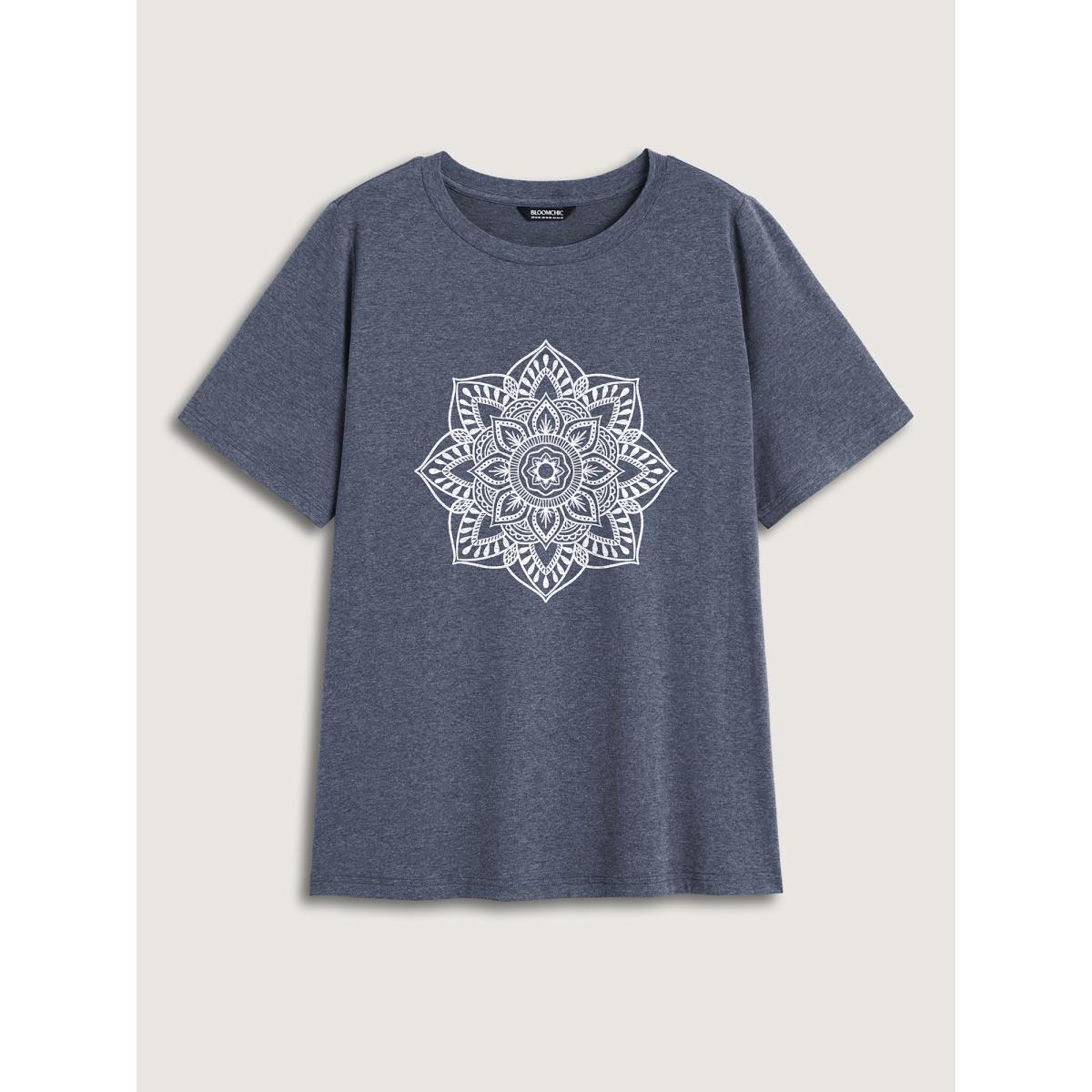Plus Size Make a Wish V-Neck T-Shirt Indigo Women Leisure Non Art&design V-neck Casual T-shirts BloomChic 30/6X Product Image
