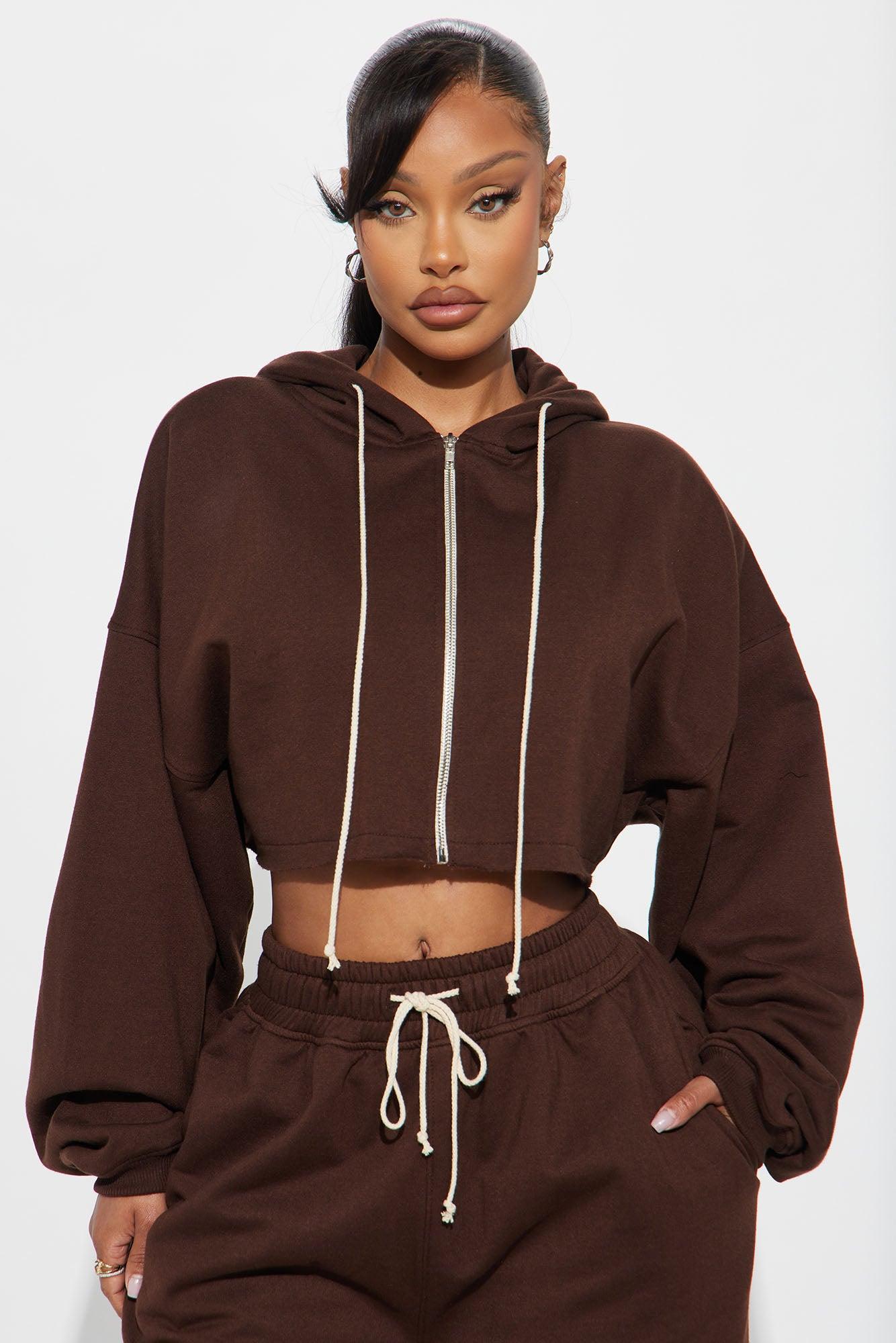 On The Way Sweatpant Set - Chocolate Product Image