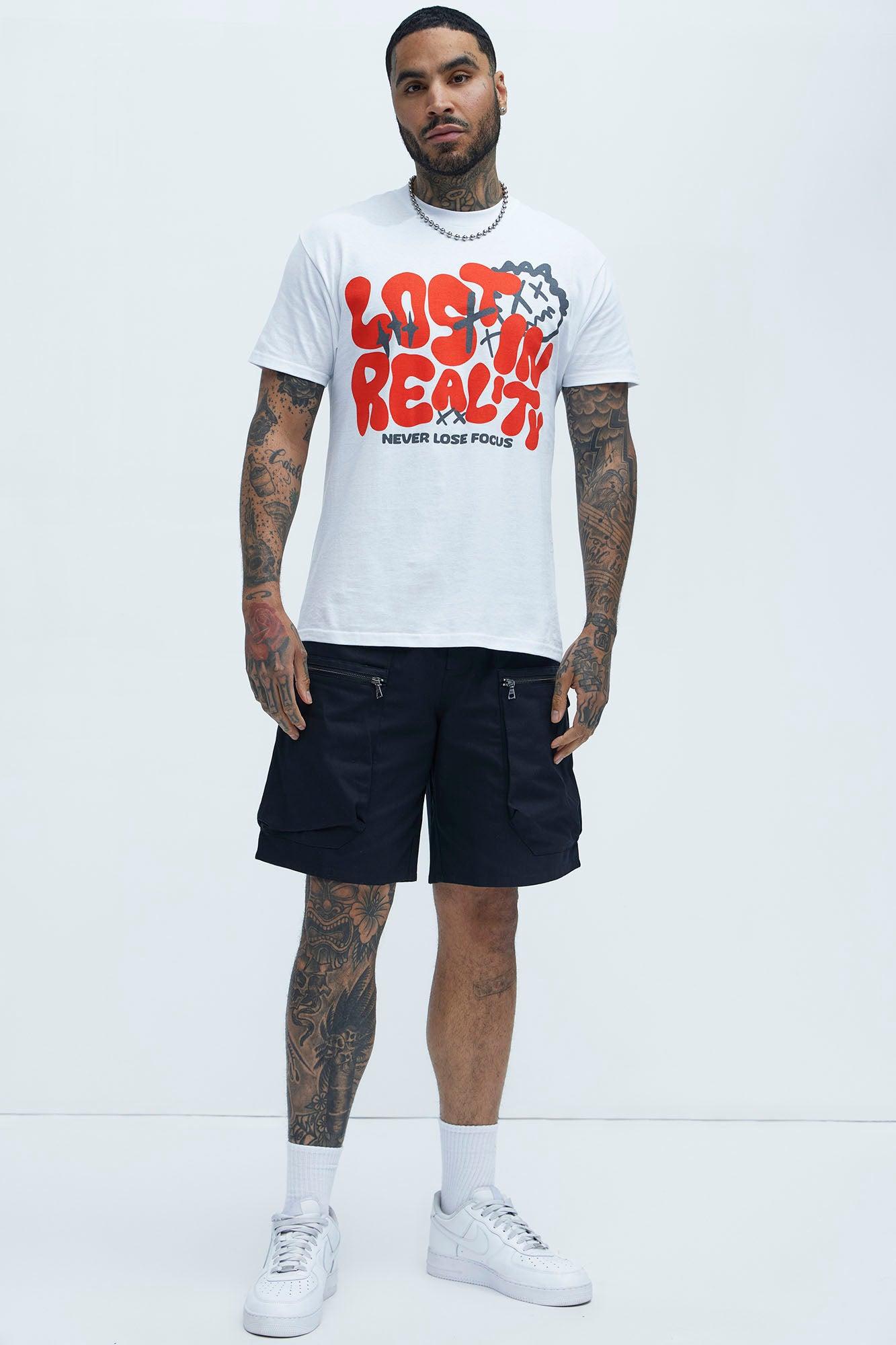 Stacked Cargo Pockets Relaxed Shorts - Black Product Image