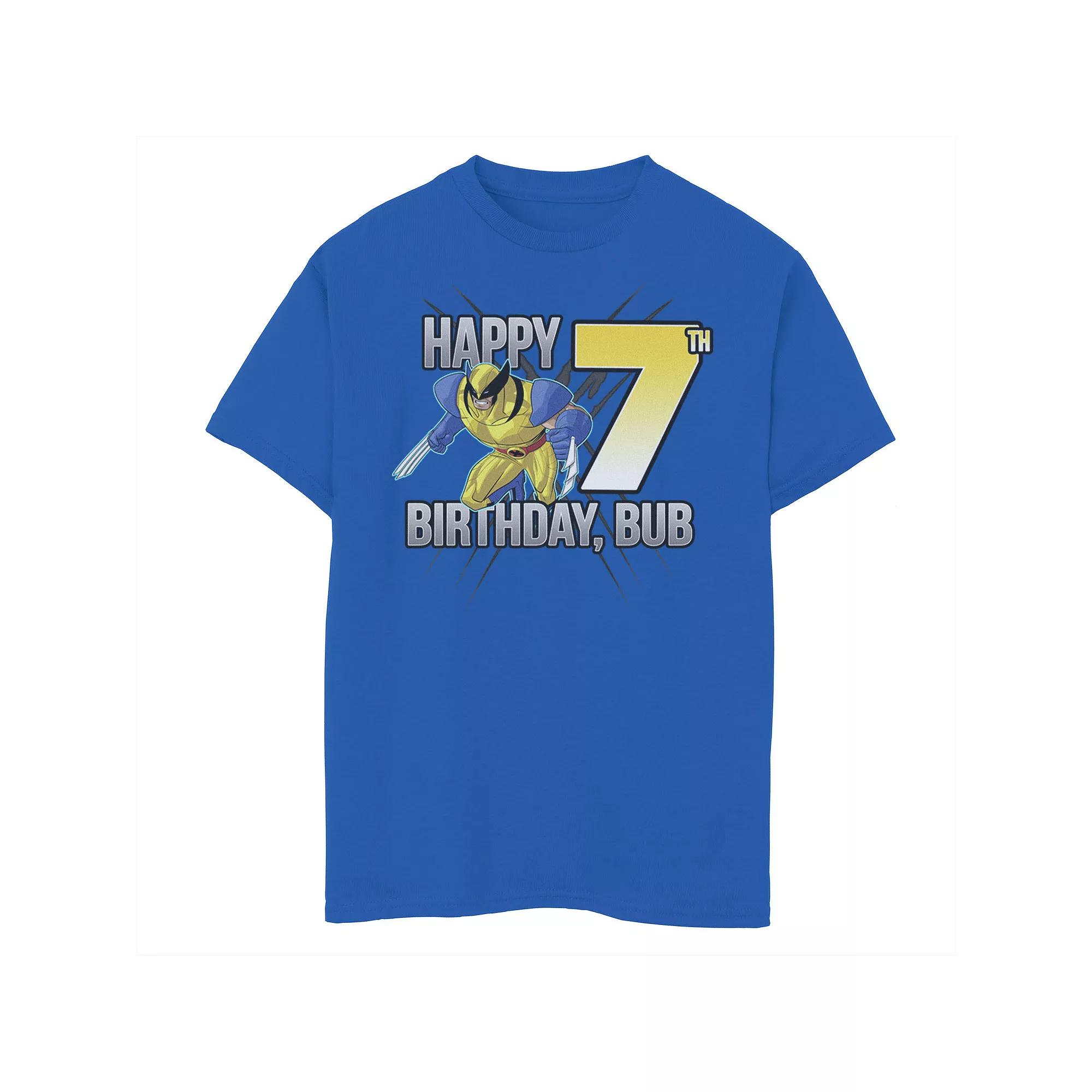 Boys 8-20 Marvel X-Men Wolverine Happy 7th Birthday Bub Graphic Tee, Boy's,  Product Image