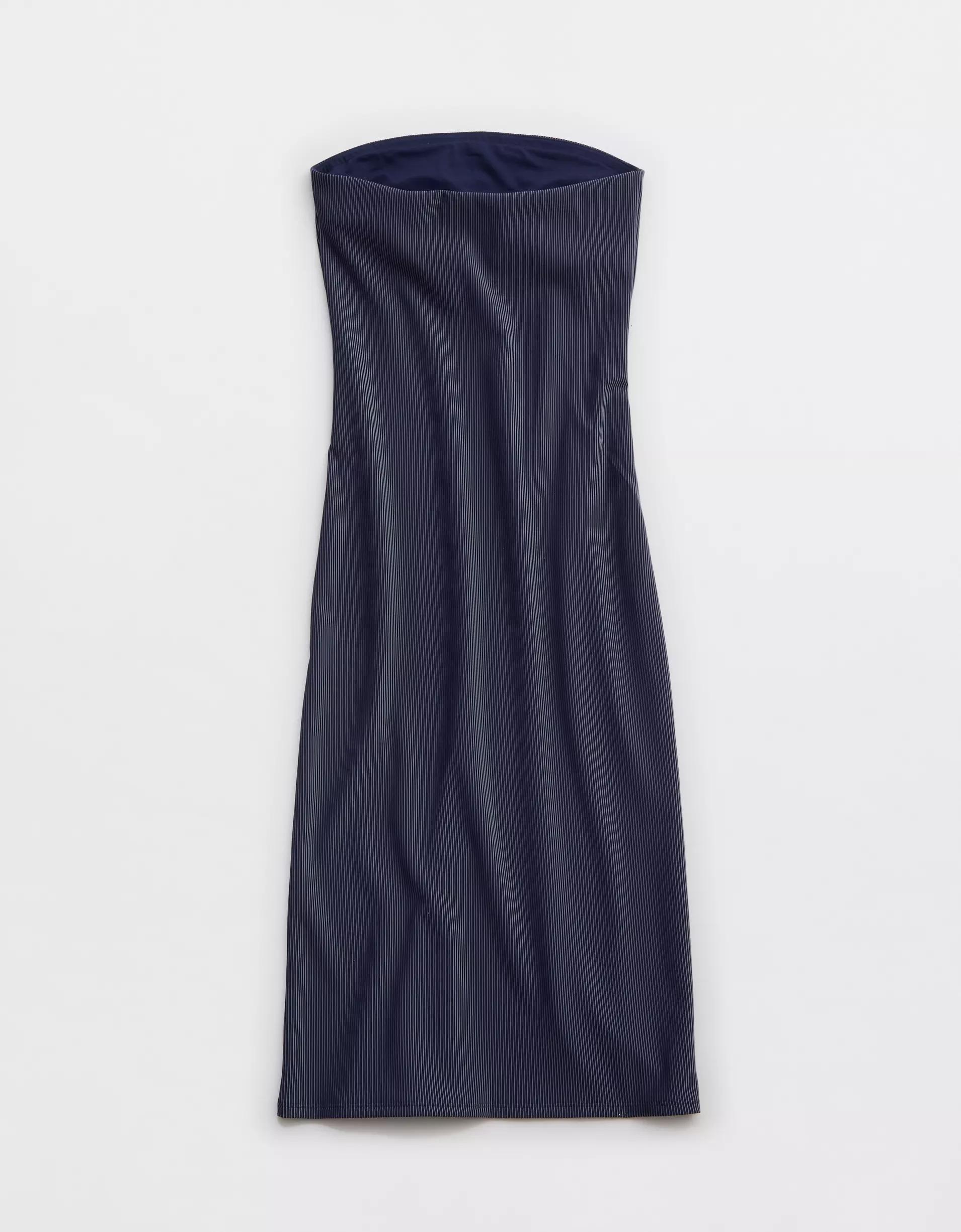 OFFLINE By Aerie Stripe Rib Night Out Midi Tube Dress Product Image