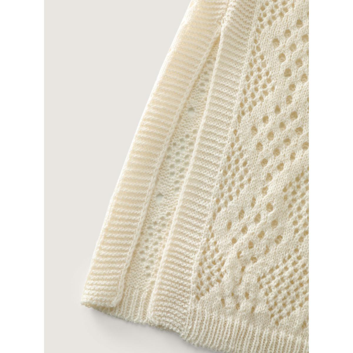 Plus Size Textured Cut-Out Strawberry Swim Cover-Up Women's Swimwear Ivory Playful Loose Texture Curve Swim Cover Ups BloomChic 12/L Product Image