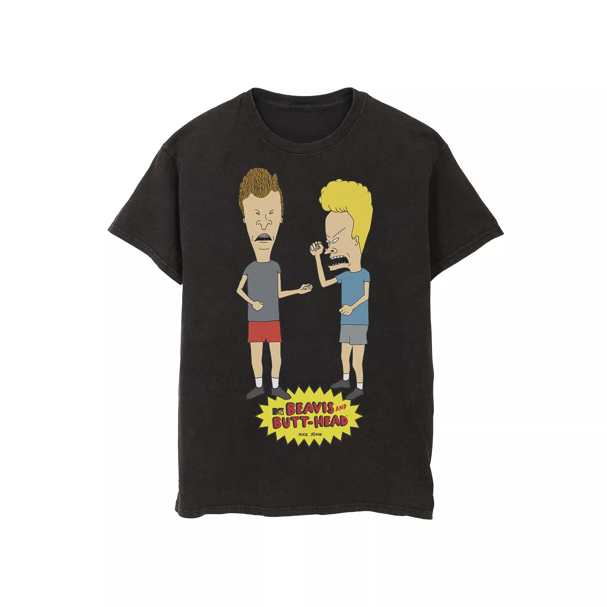Men's Beavis And Butthead Breaking The Law Portrait Logo Tee,  Product Image