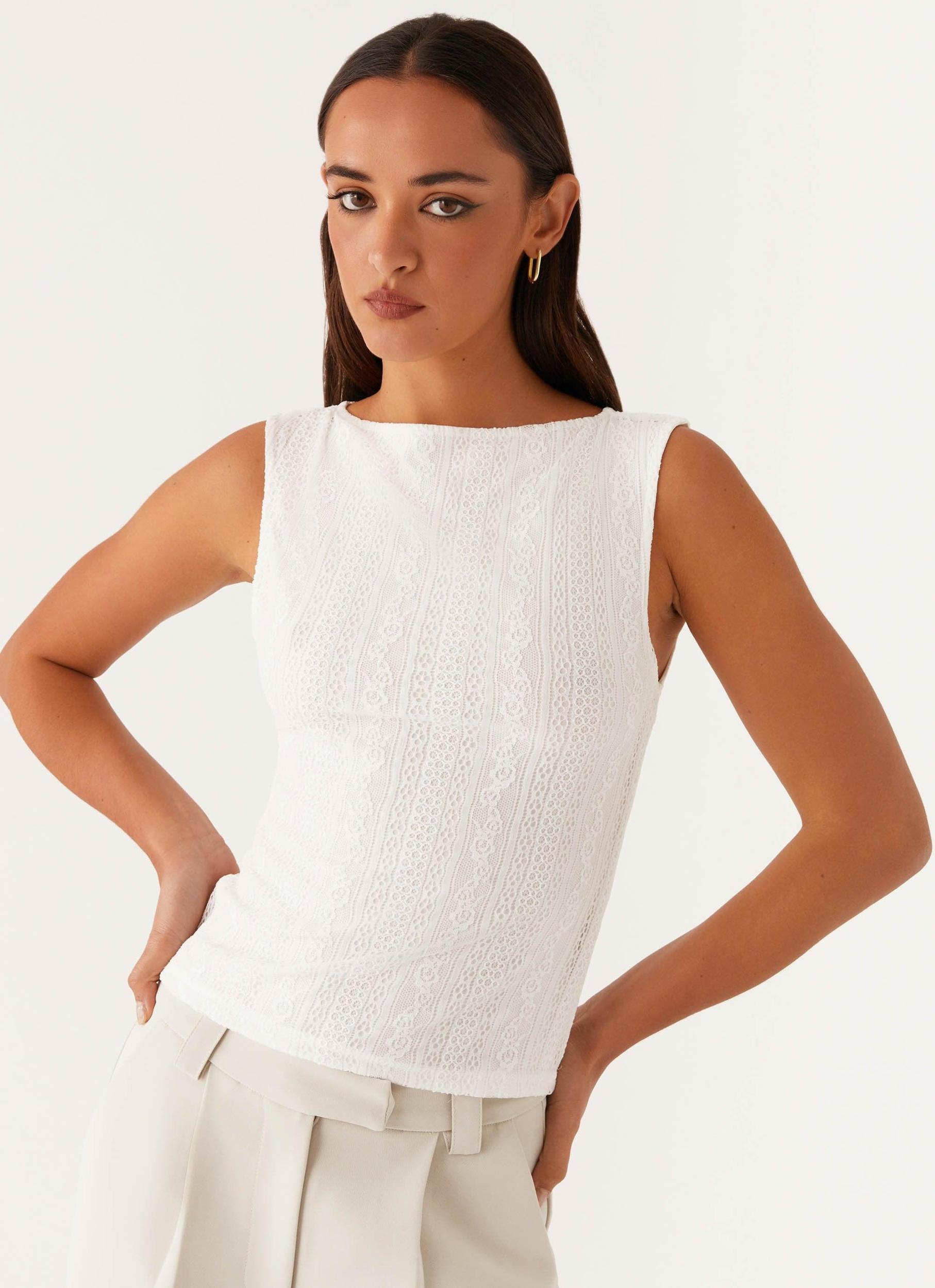 Sandi Tank Top - White Product Image