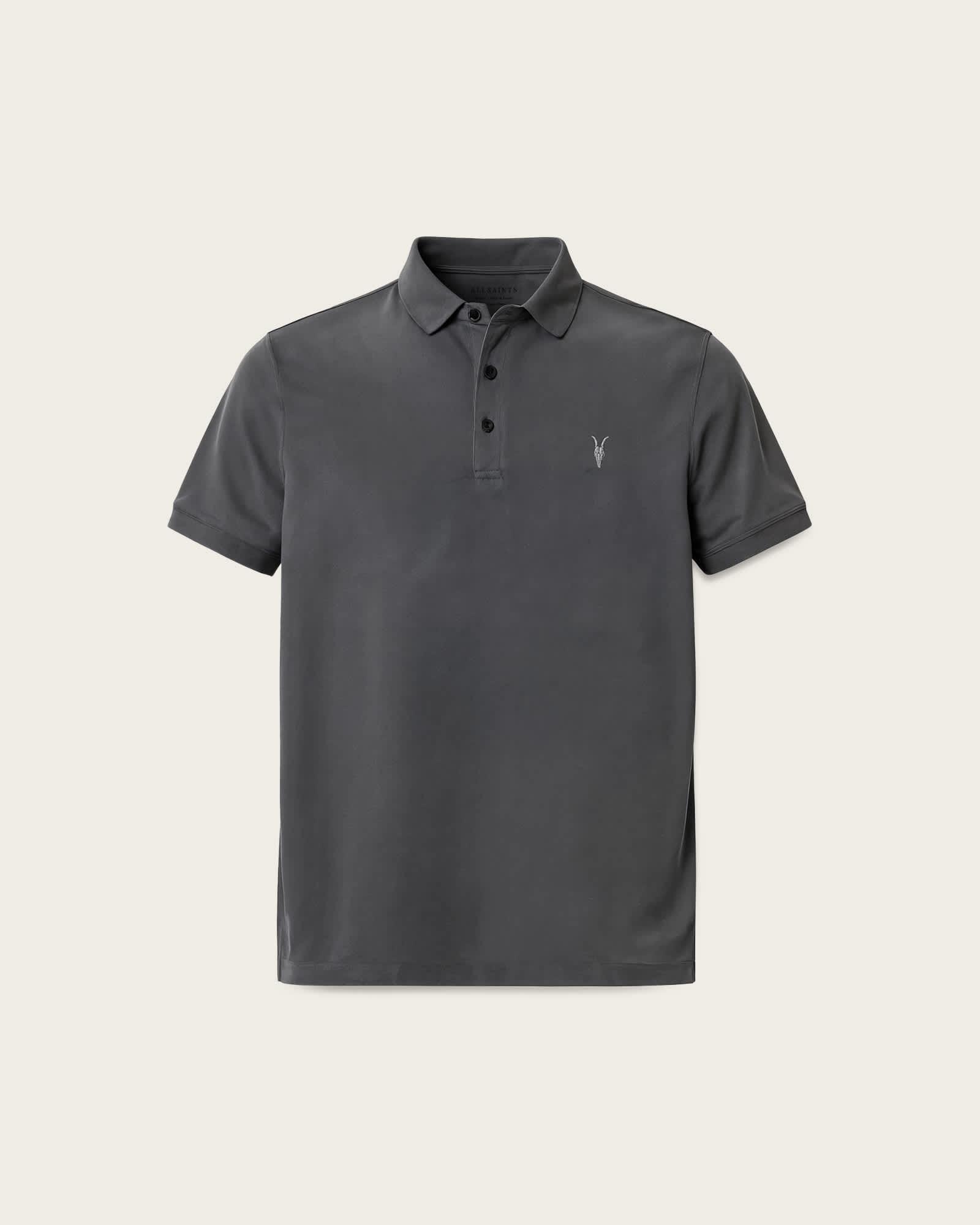 Reform Short Sleeve Polo Shirt CARTER GREY | ALLSAINTS US Product Image