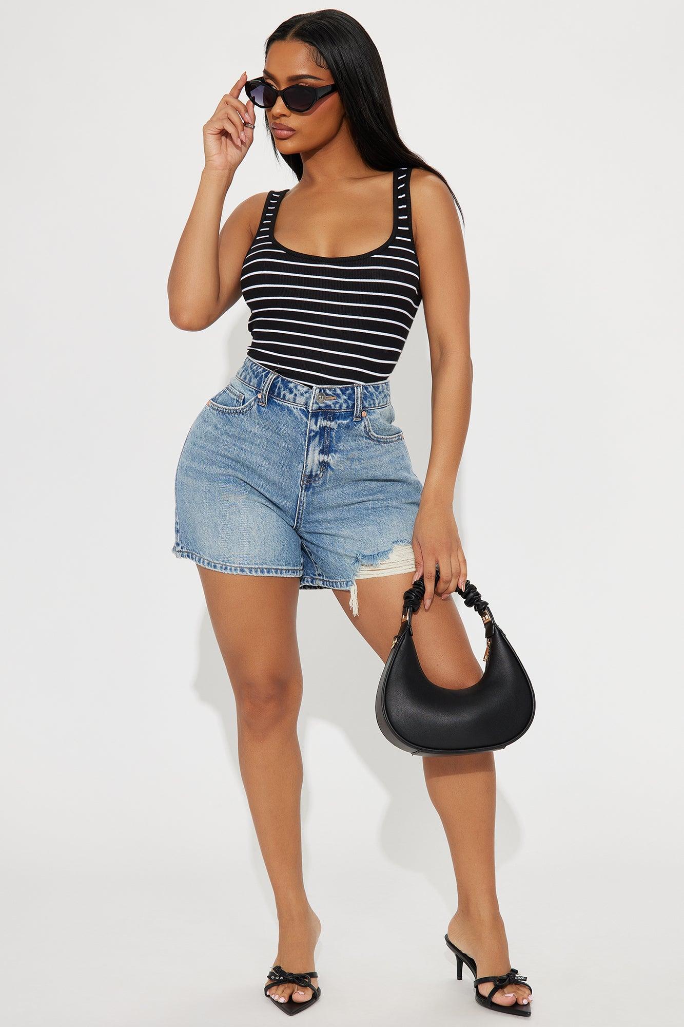 Miranda Tank Top - Black/White Product Image