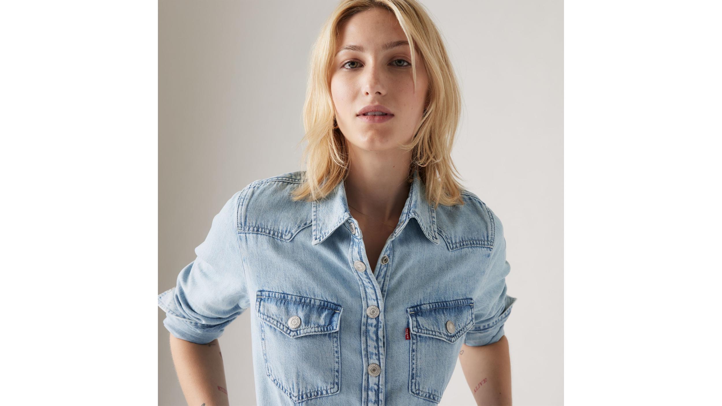 Otto Western Denim Dress Product Image