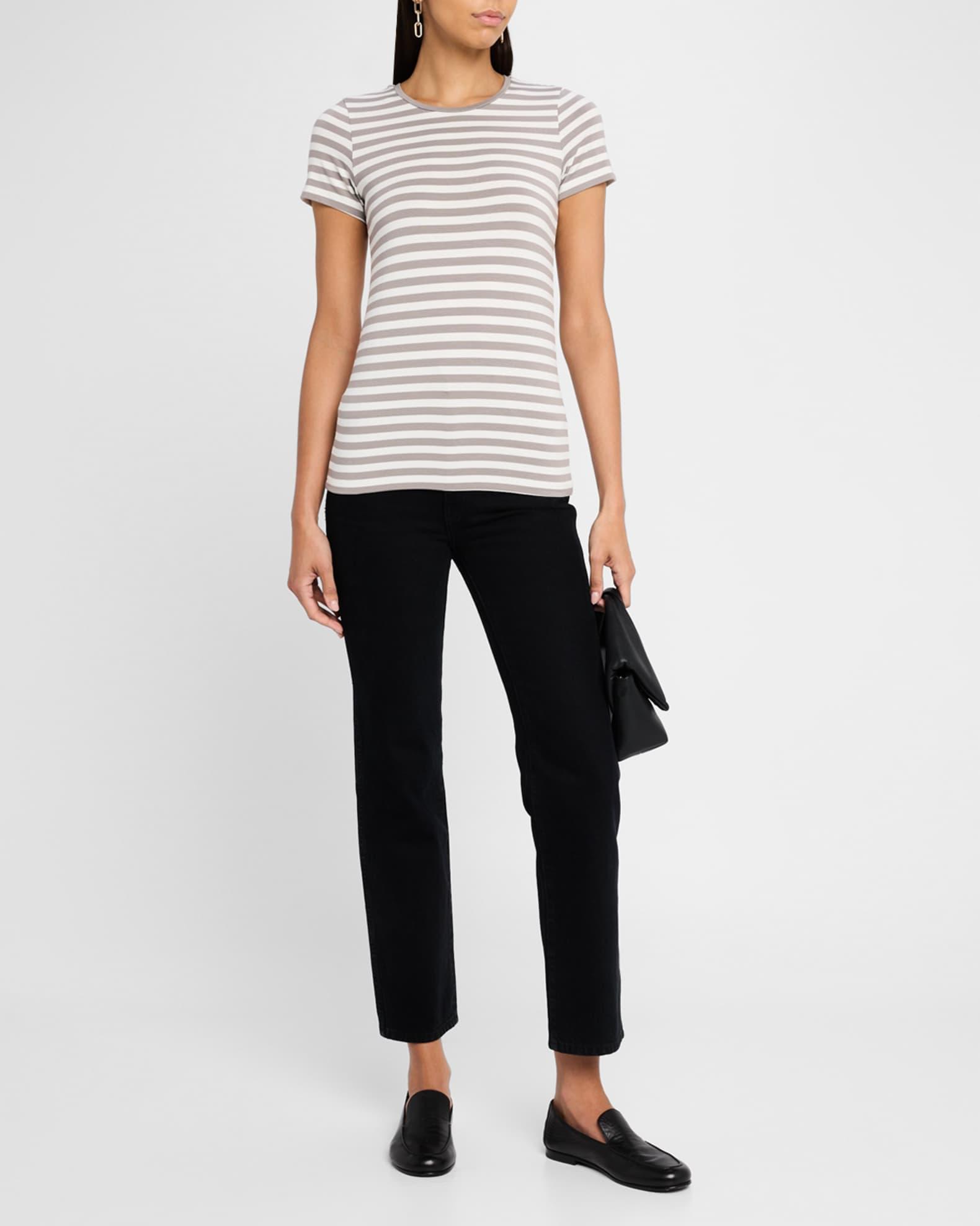 Soft Touch Crewneck Striped Jersey T-Shirt Product Image