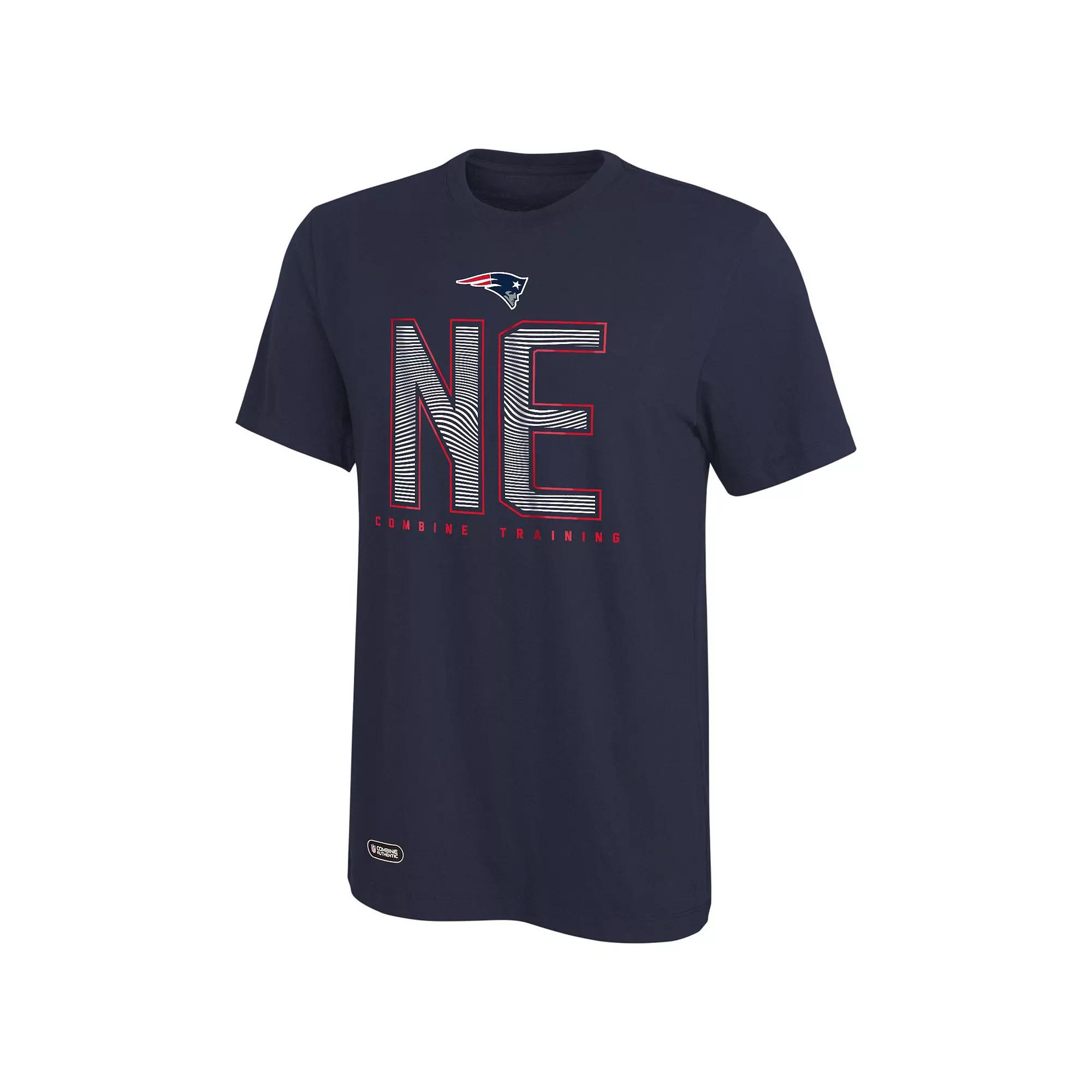 Men's Navy New England Patriots Combine Authentic Record Setter T-Shirt, Size: Large, Blue Product Image