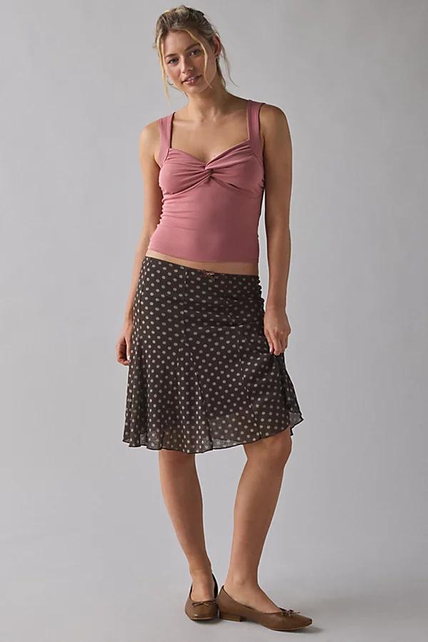 Urban Outfitters UO Suri Twist-Front Cropped Tank Top Womens at Urban Outfitters Product Image