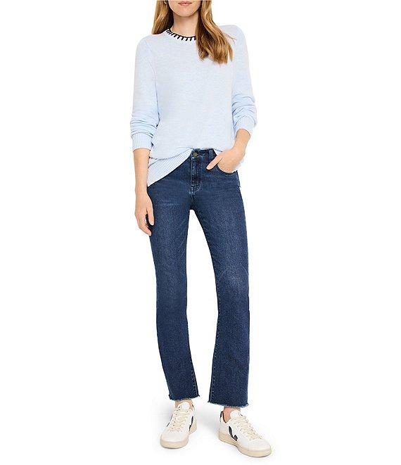 NIC + ZOE Cotton Cashmere Blend Knit Round Neck Long Sleeve Sweater Product Image