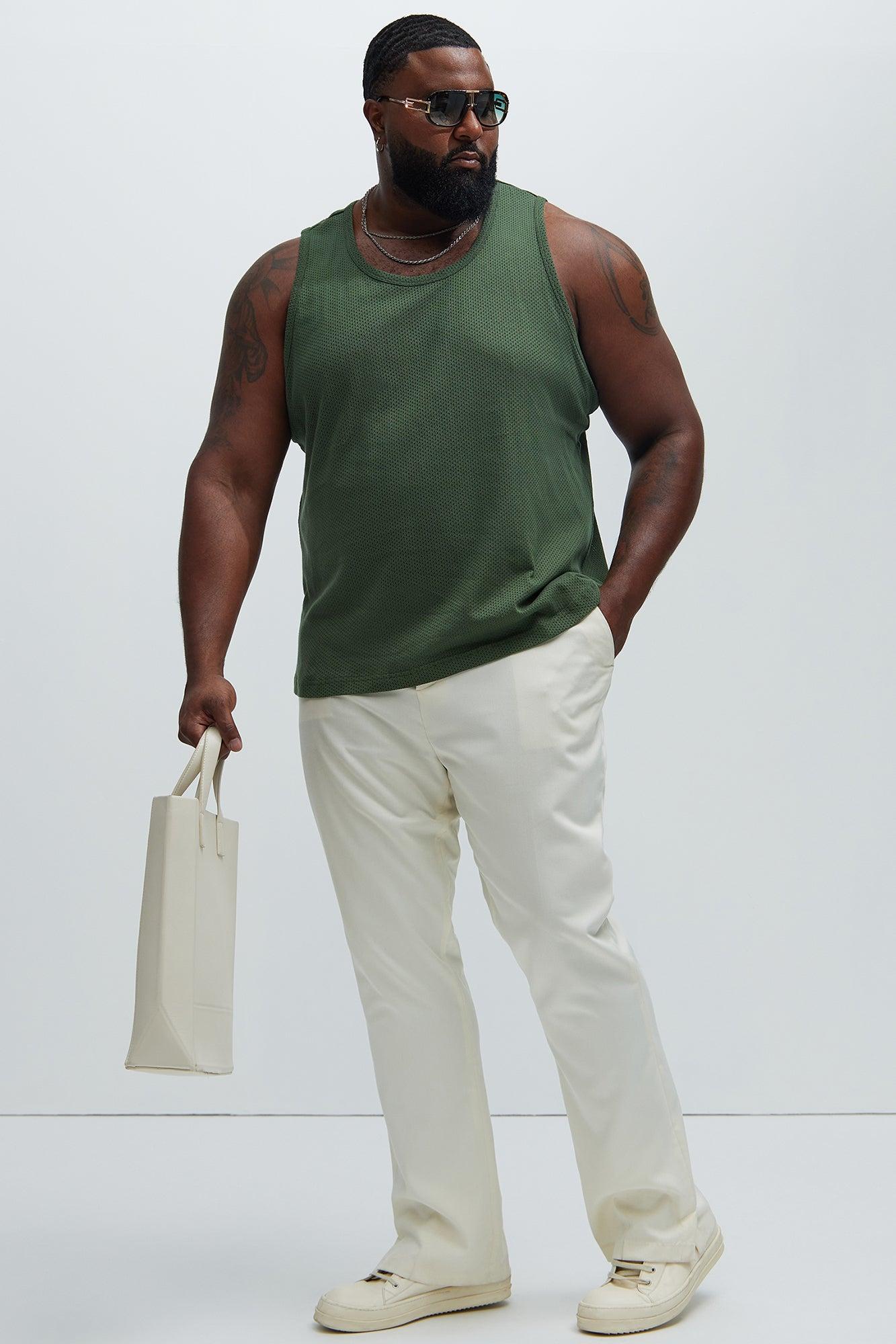 Randall Textured Tank - Green Product Image