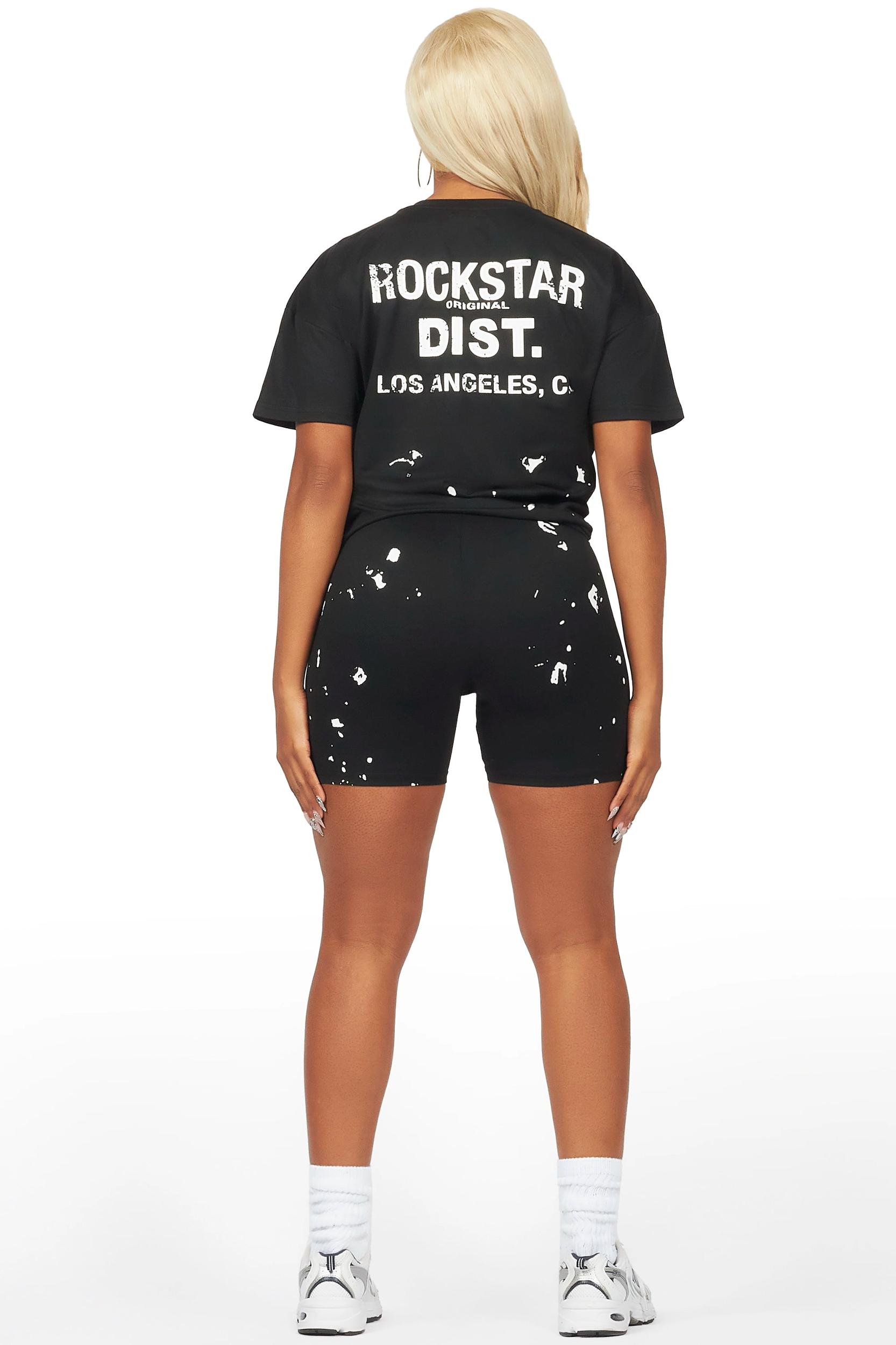 Living For It Black Bike Short Set Female Product Image