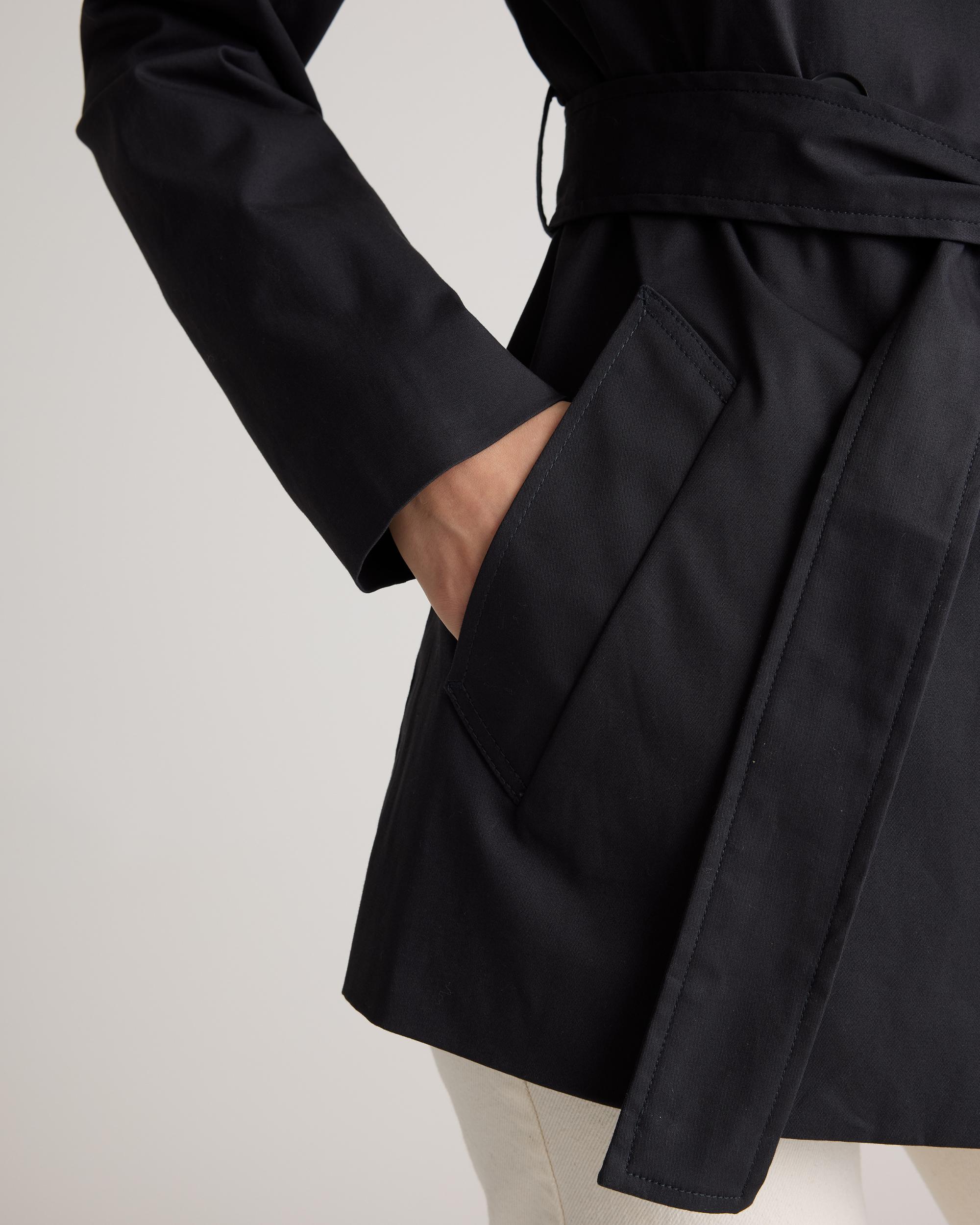 Quince | Women's Comfort Stretch Short Trench Coat Organic Cotton Product Image