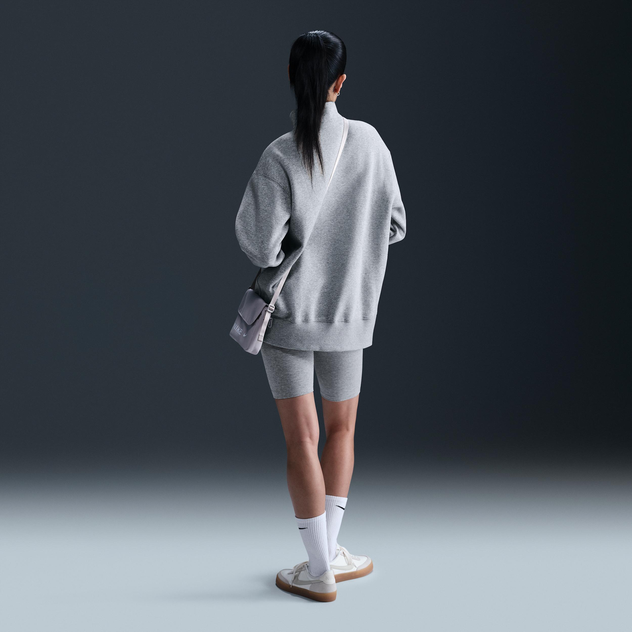 Womens Nike Sportswear Phoenix Fleece Oversized 1/4-Zip Long Sweatshirt | HJ0931-063 Product Image