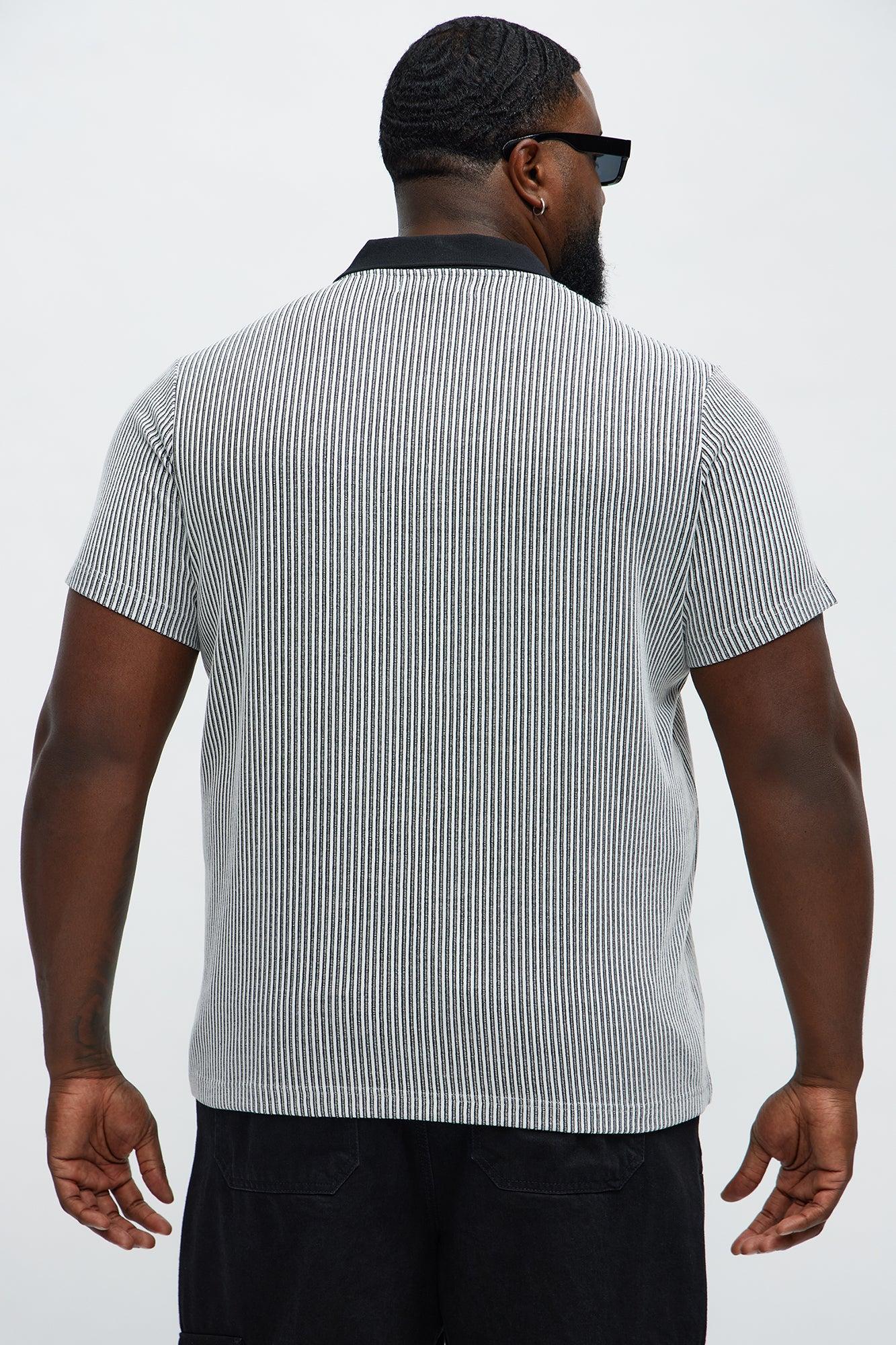 Success Magnet Knitted Polo - Black/White Product Image