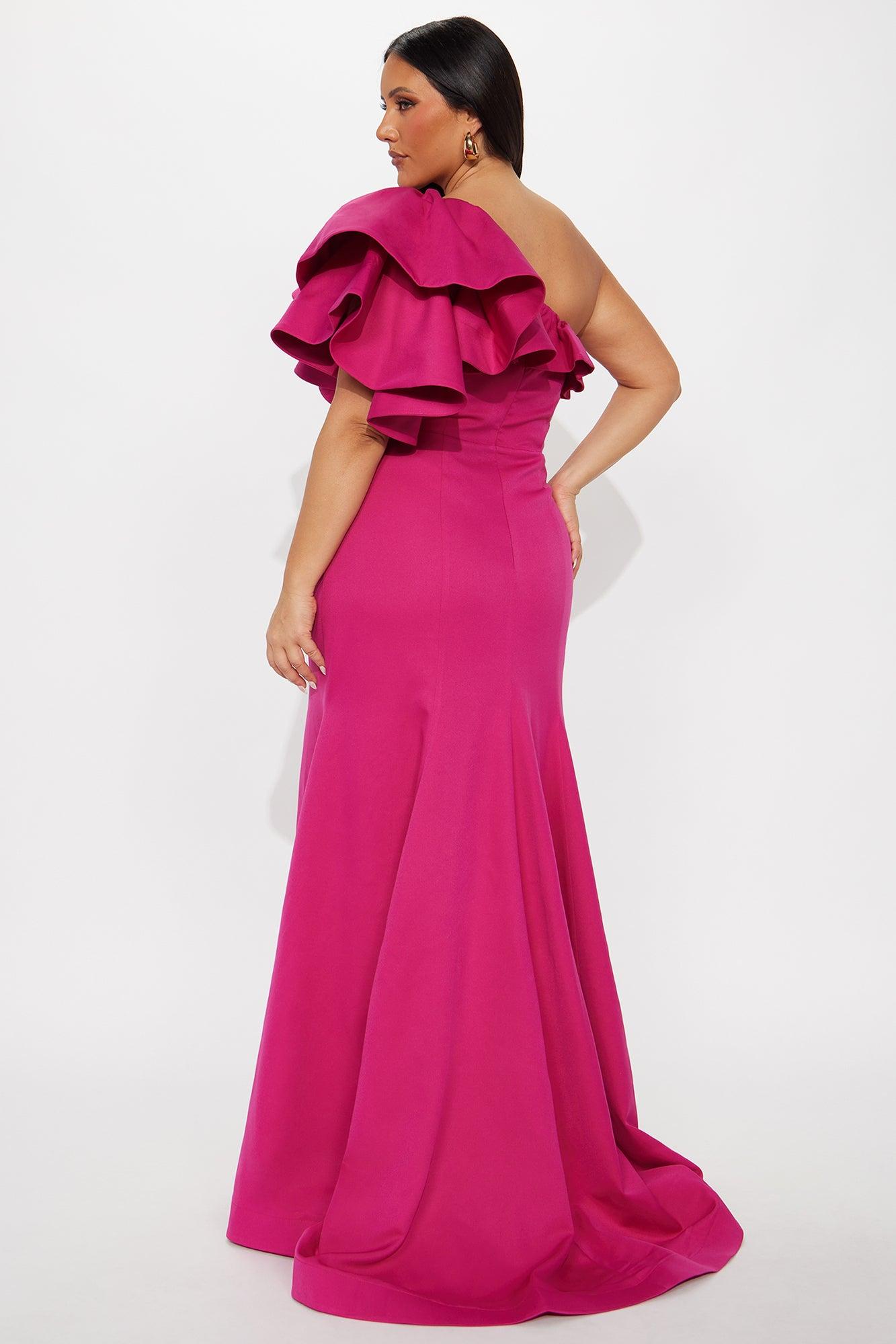 Guiselle Mermaid Maxi Gown - Magenta Female Product Image