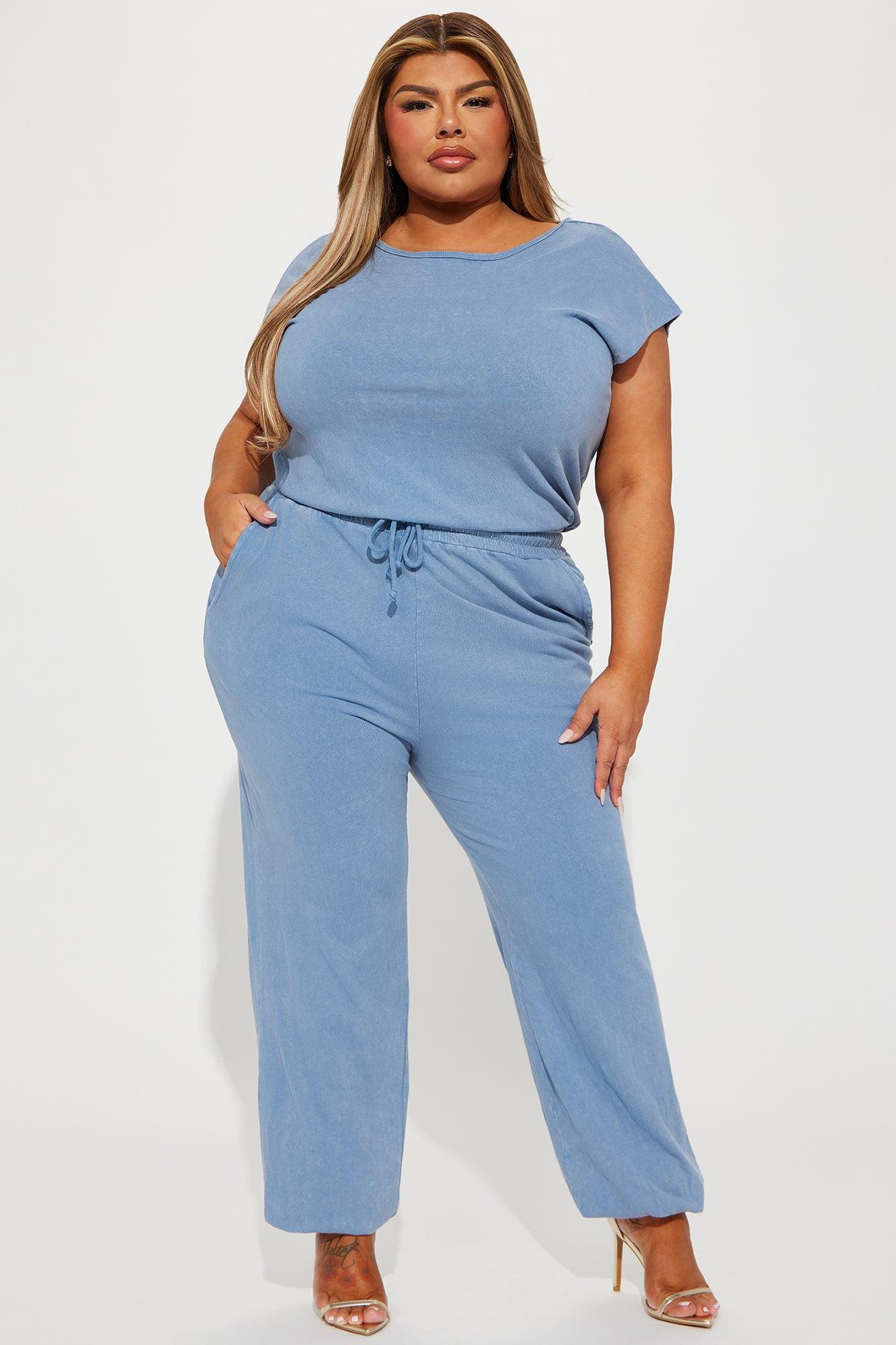 Heading Home Jumpsuit - Light Blue Product Image