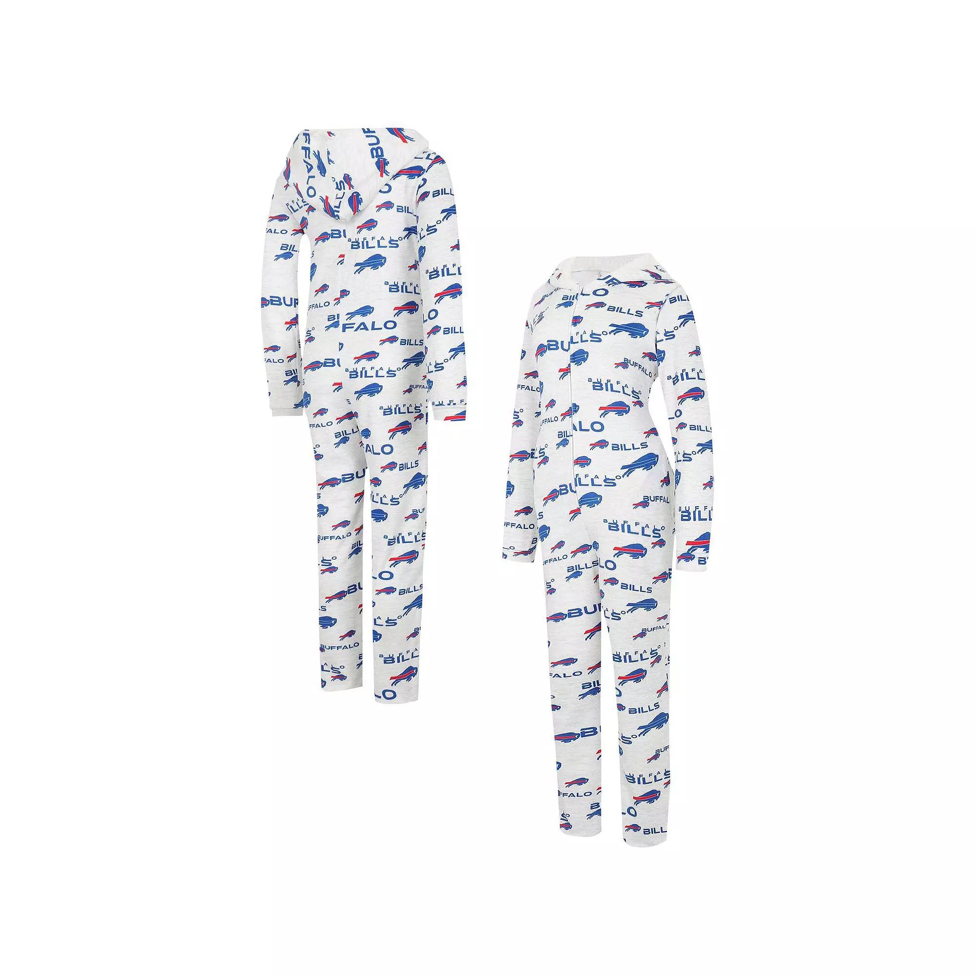 Women's Concepts Sport Cream Buffalo Bills Docket Hoodie Full-Zip Union Suit,  Product Image