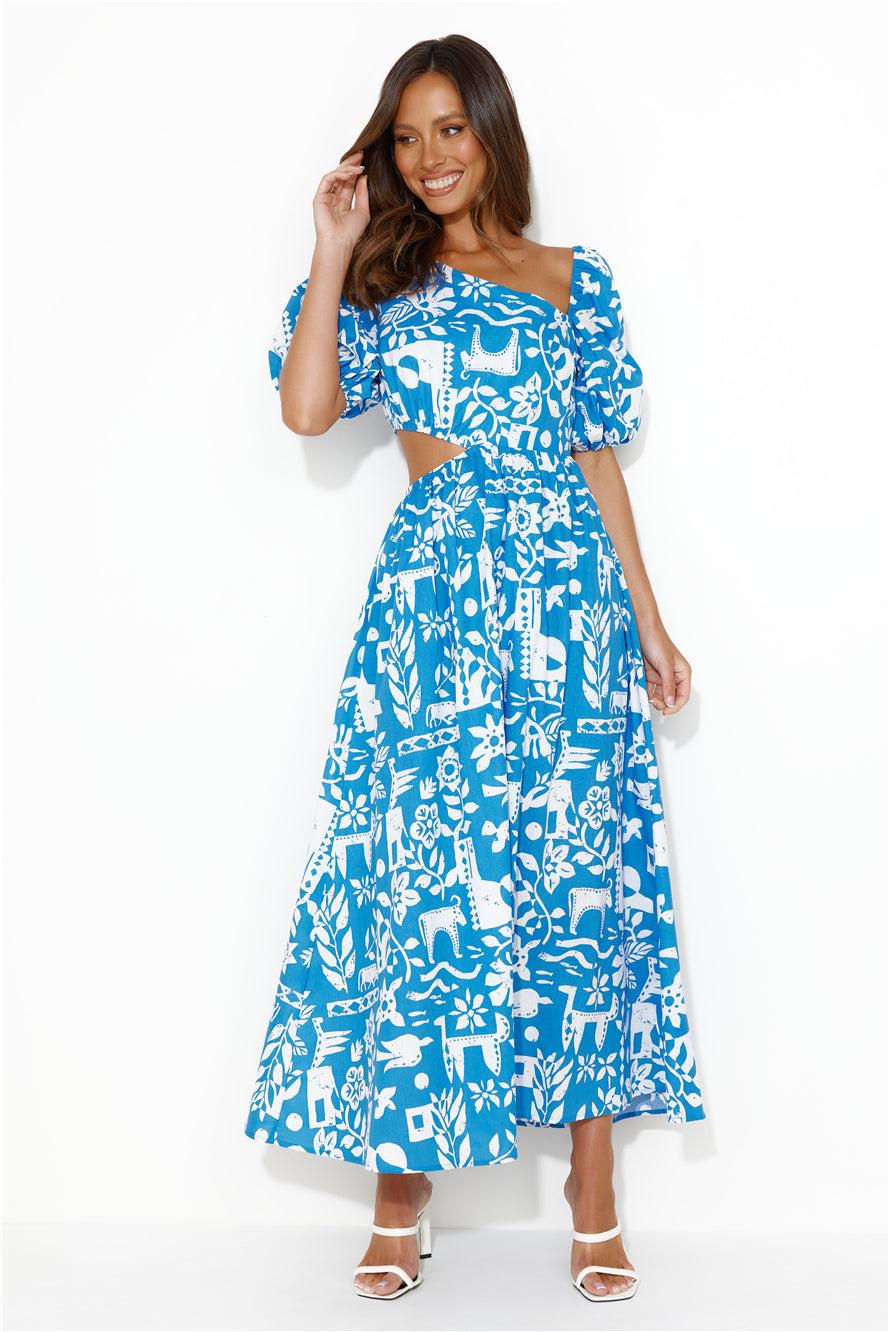 Location Wedding Midi Dress Blue Product Image