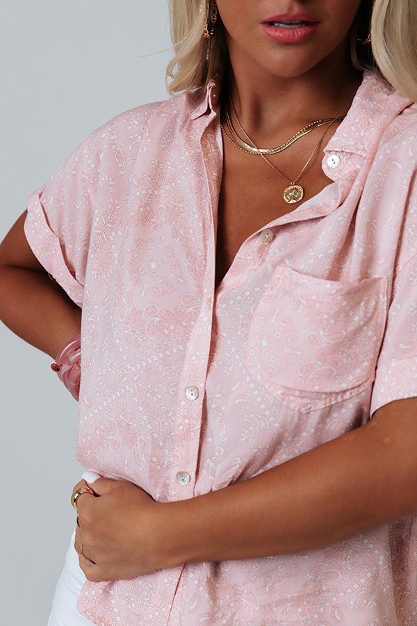Soho Endeavors Paisley Top In Pink Product Image