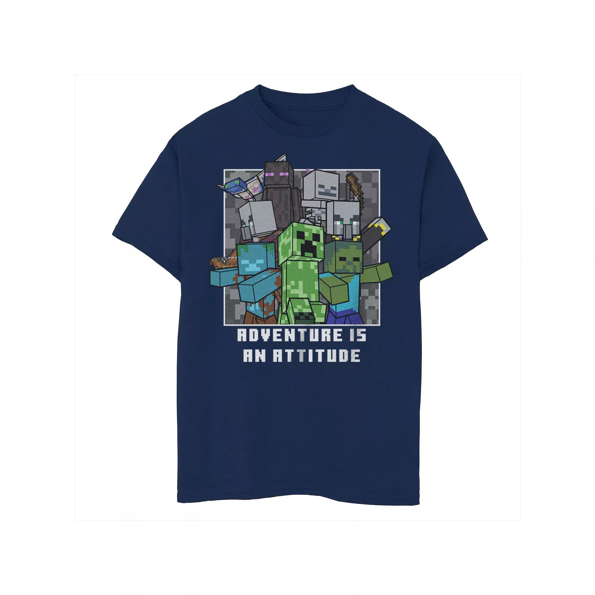 Boys Minecraft Angry Mob Adventure Is An Attitude Graphic Tee, Boy's,  Product Image
