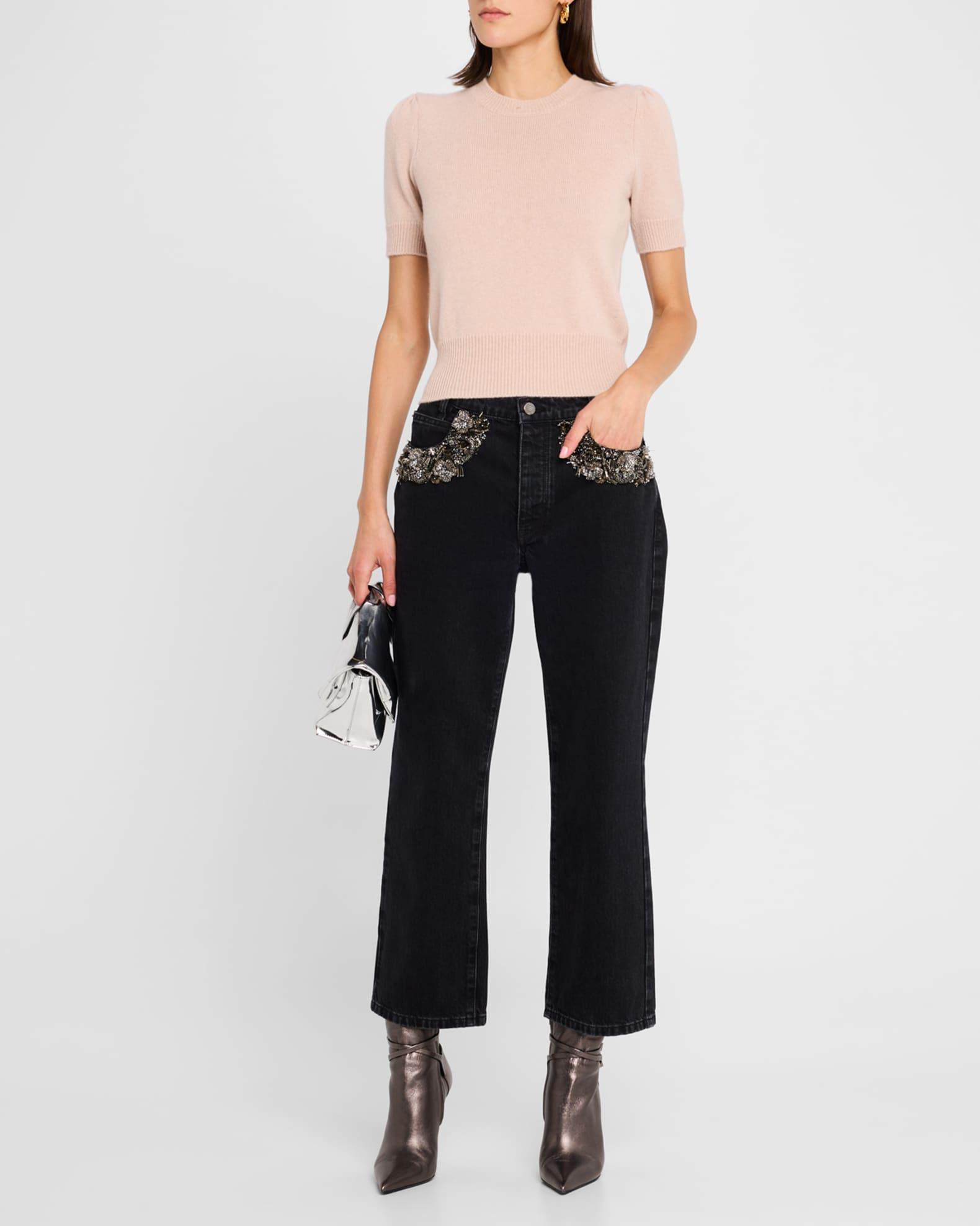 The Beaded Straight Jeans Product Image