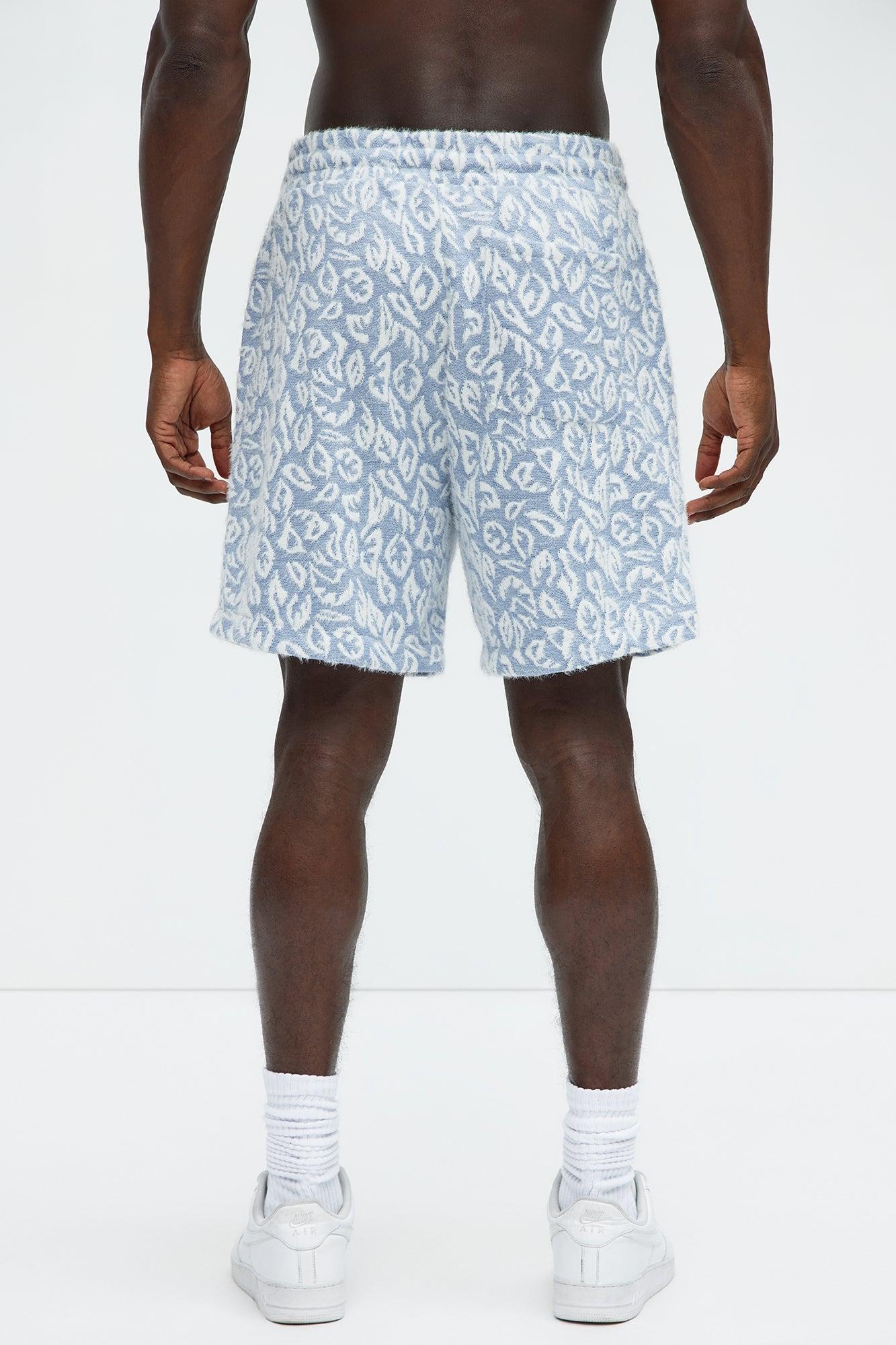 Jacquard Foliage Shorts - Blue/combo Product Image