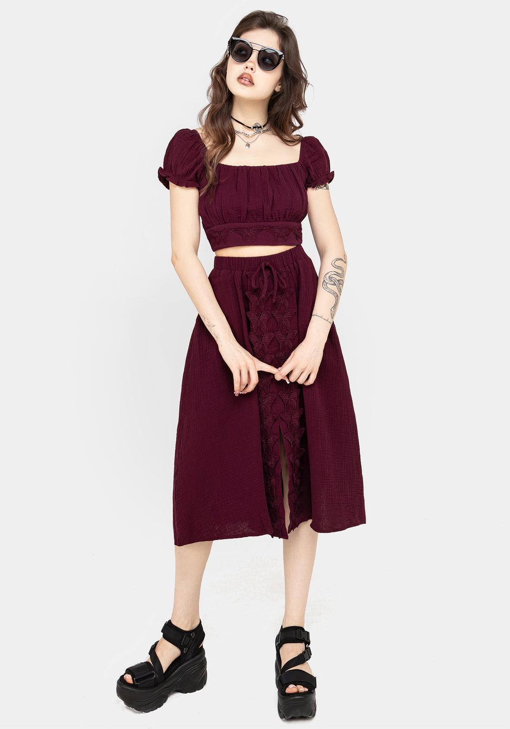 Psyche Textured Midi Skirt Product Image