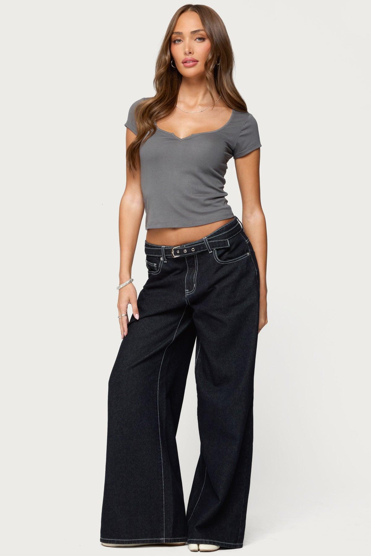 Ettalie Scoop Neck T Shirt Product Image