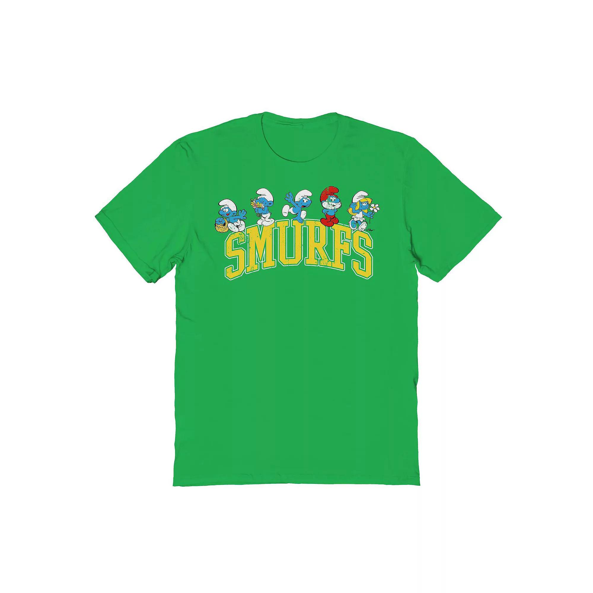 Men's Smurfs Collegiate Graphic Tee, Size: XXL, Irish Green Product Image