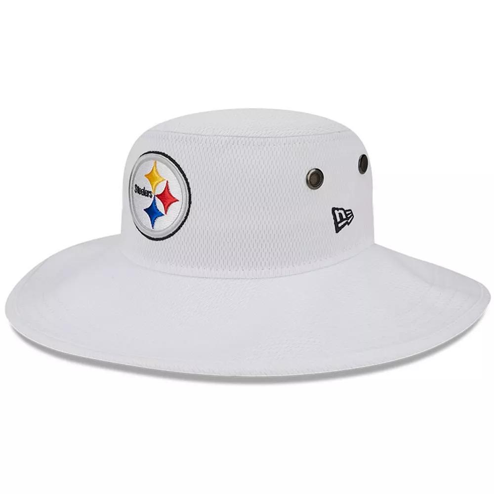Men's New Era White Pittsburgh Steelers 2023 NFL Training Camp Panama Bucket Hat Product Image